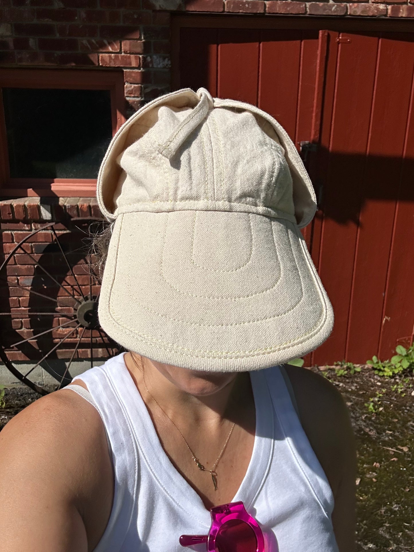 Marked down from $135: Denim camp cap