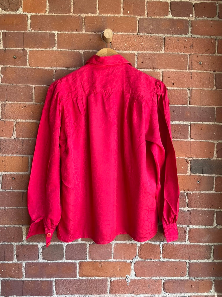 Red Patterned Blouse SS2