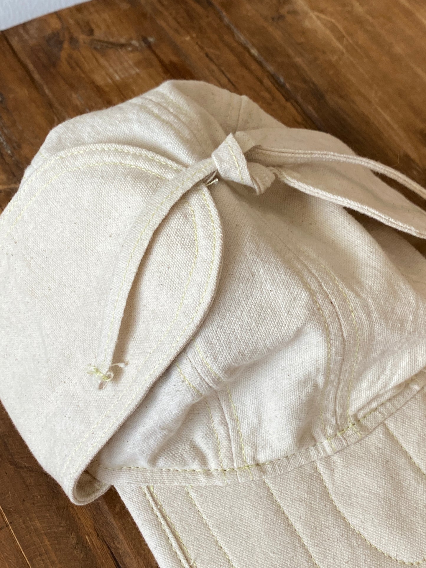 Marked down from $135: Denim camp cap