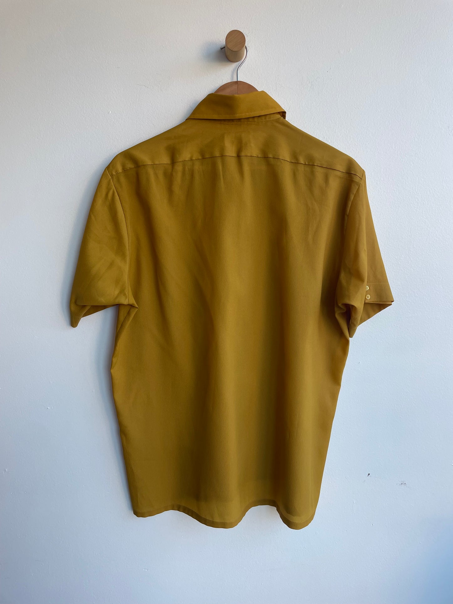 Mustard Short Sleeve Button-Up