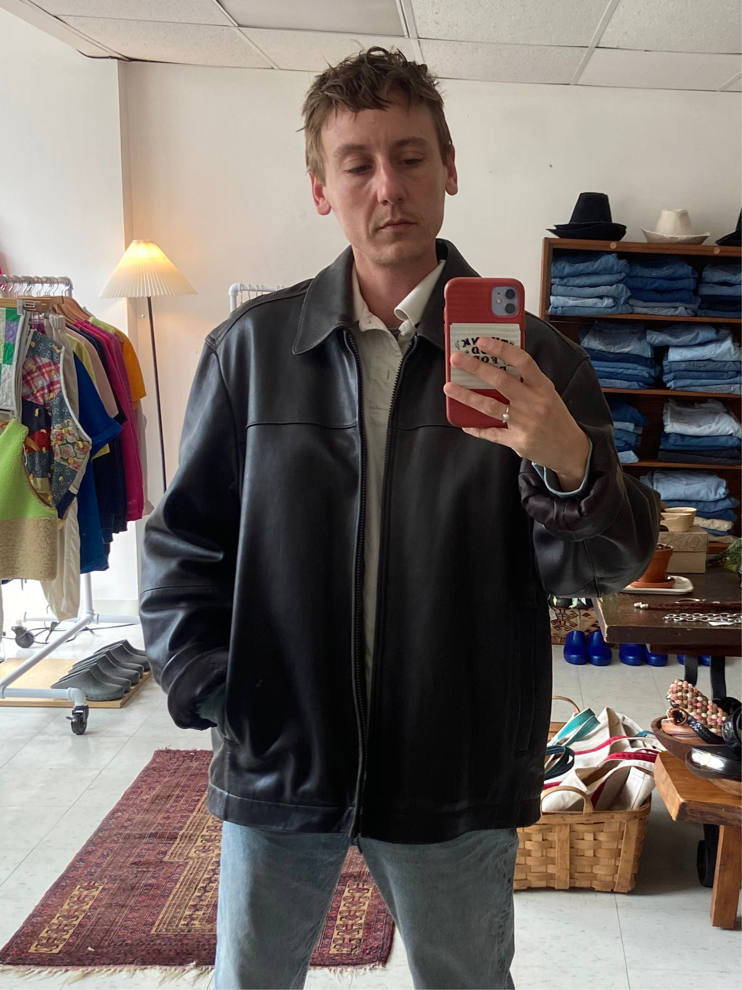 Super soft brown lamb skin leather jacket SS 1-3