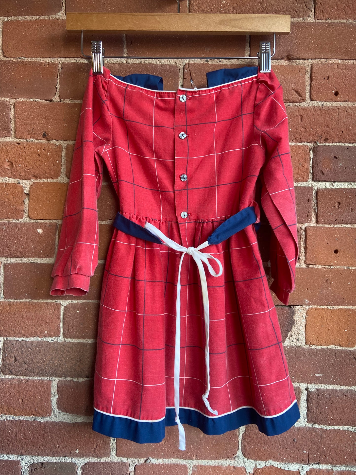 Little. Ones red grid frock sz 3