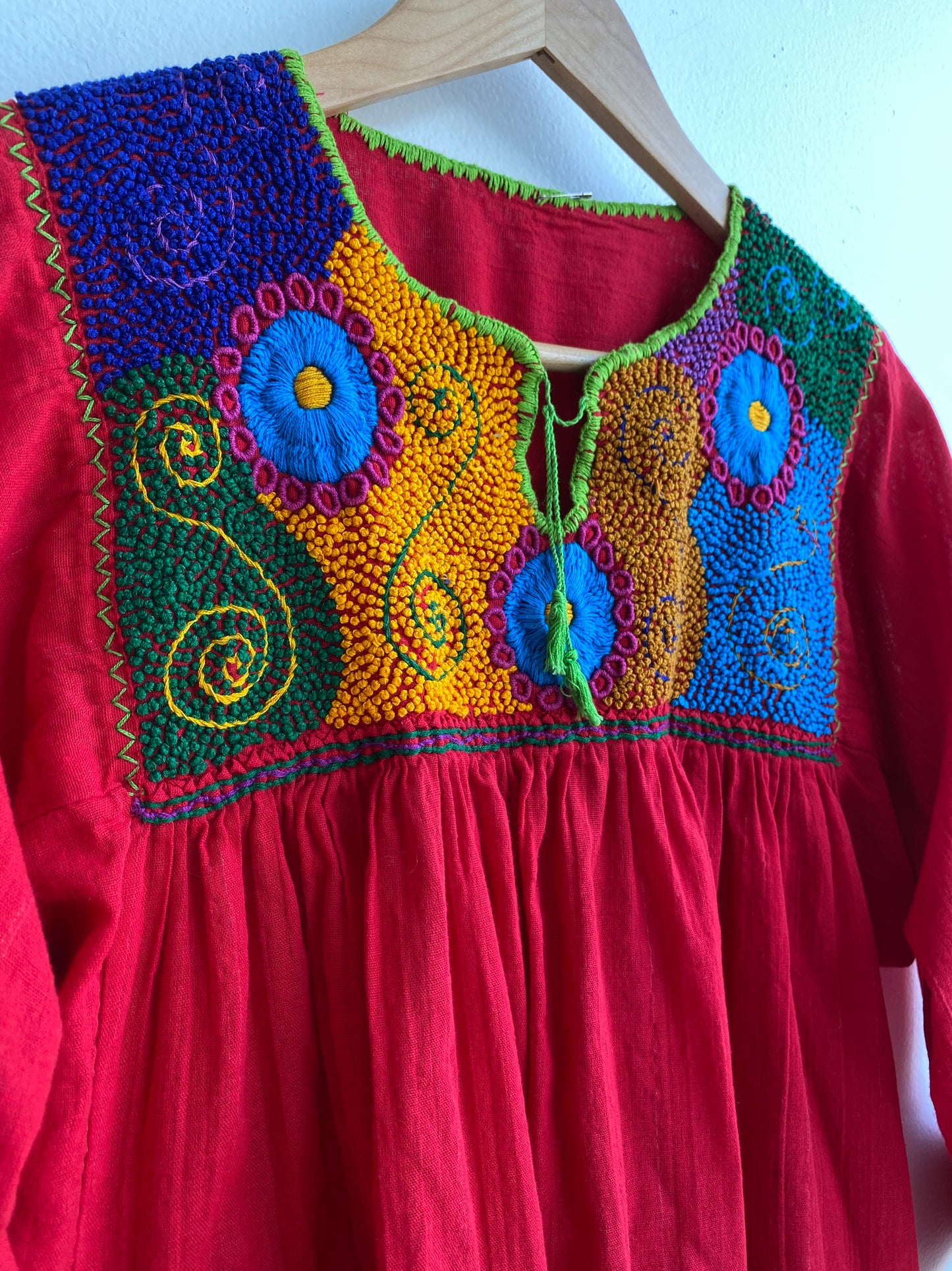 Red embroidered top SS1-2