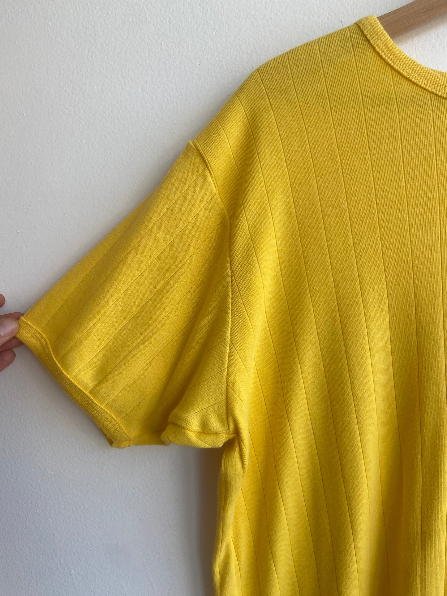 Yellow ribbed knit Tshirt SS3
