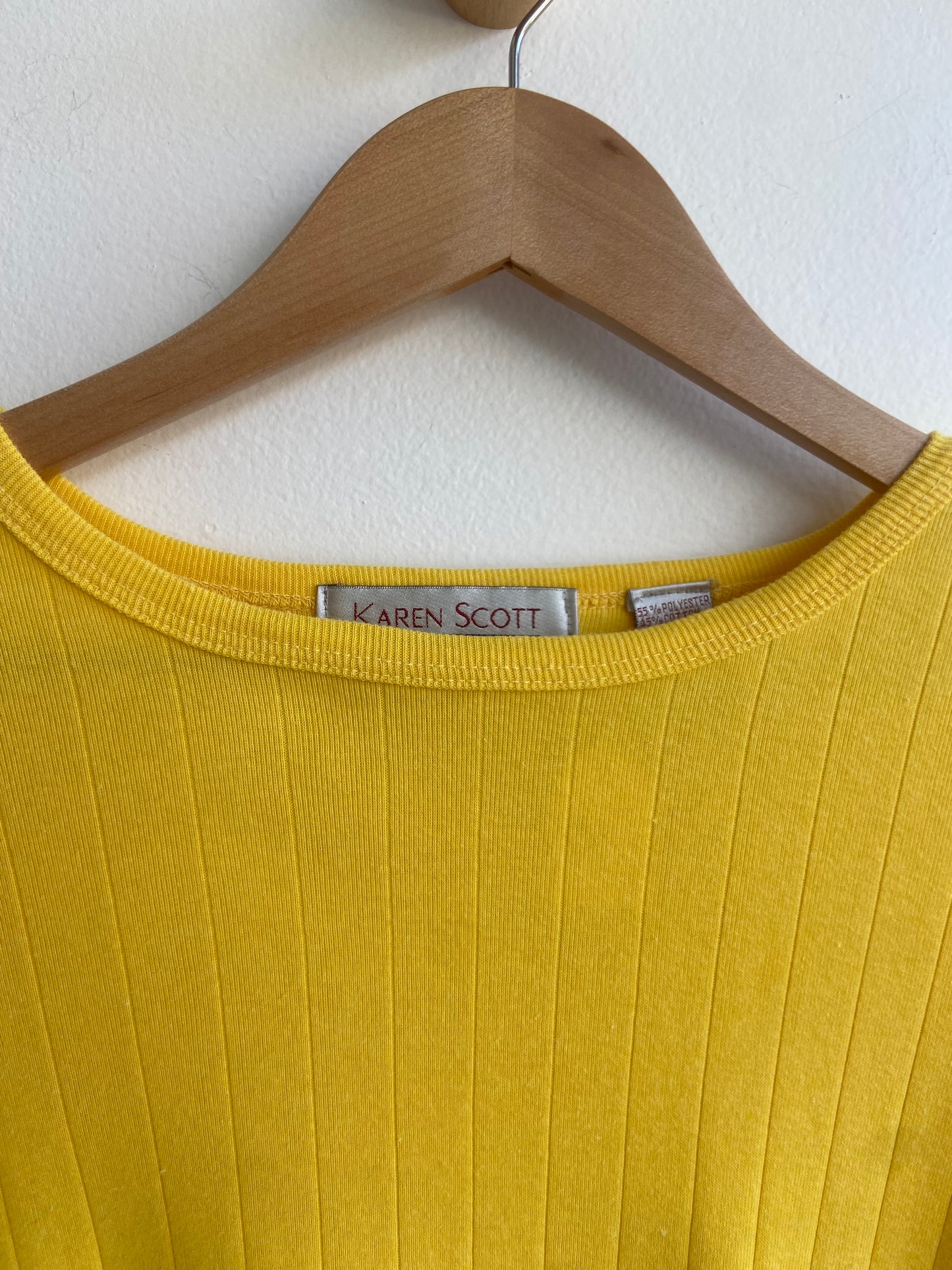 Yellow ribbed knit Tshirt SS3