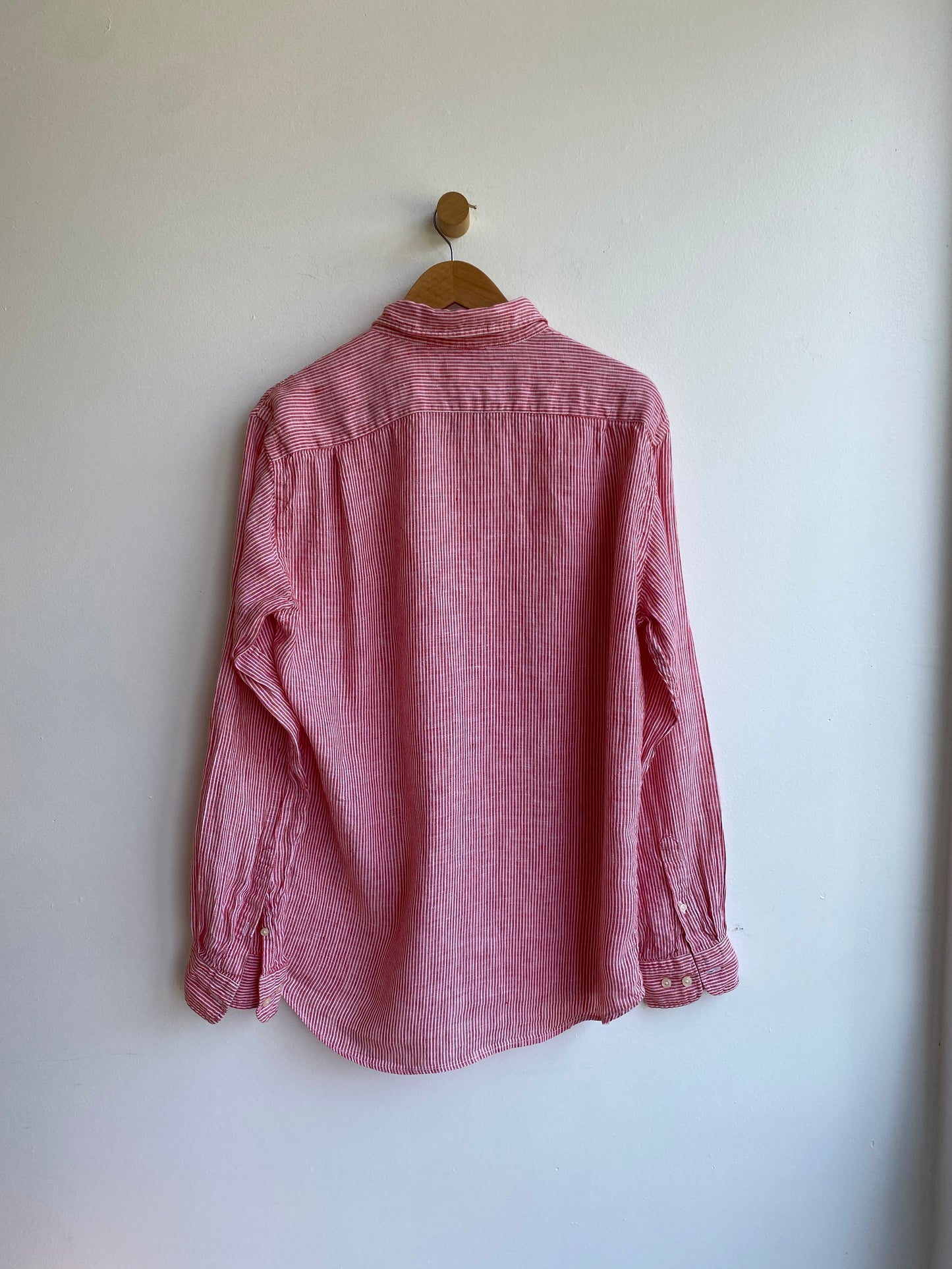 Red and white seersucker shirt SS2-3