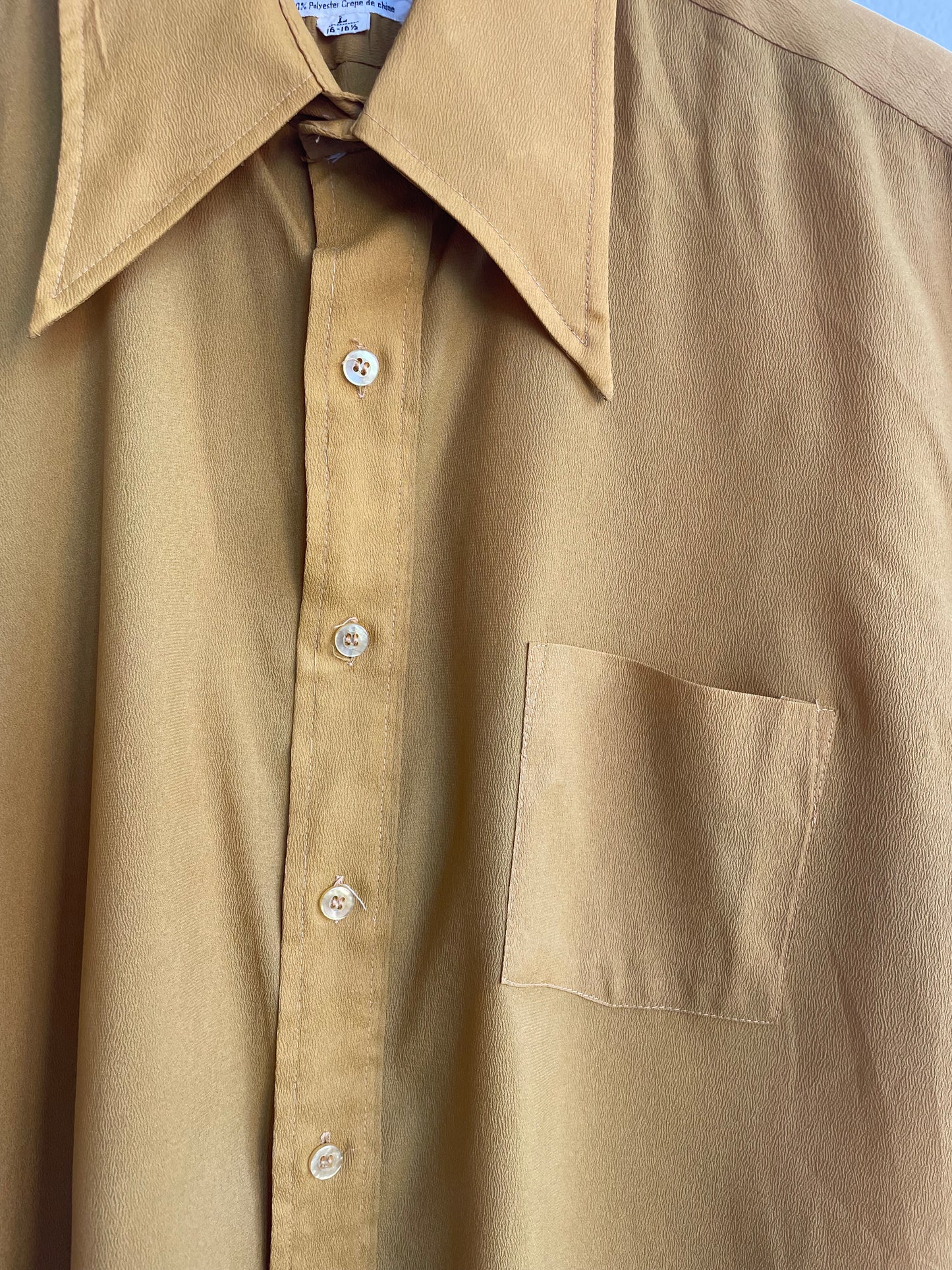 Mustard Short Sleeve Button-Up