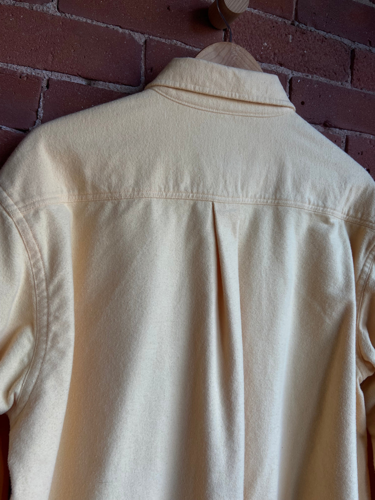 LL Bean yellow chamois button-up SS3