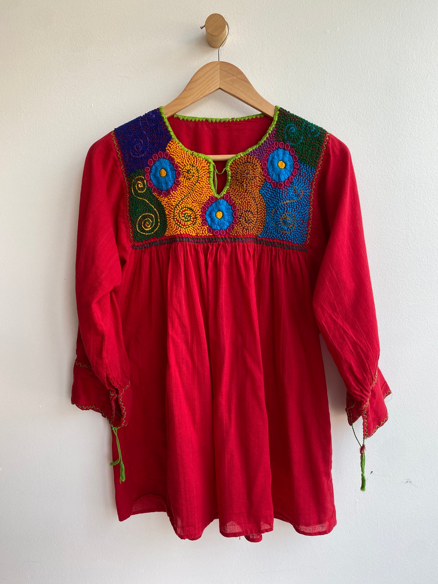 Red embroidered top SS1-2