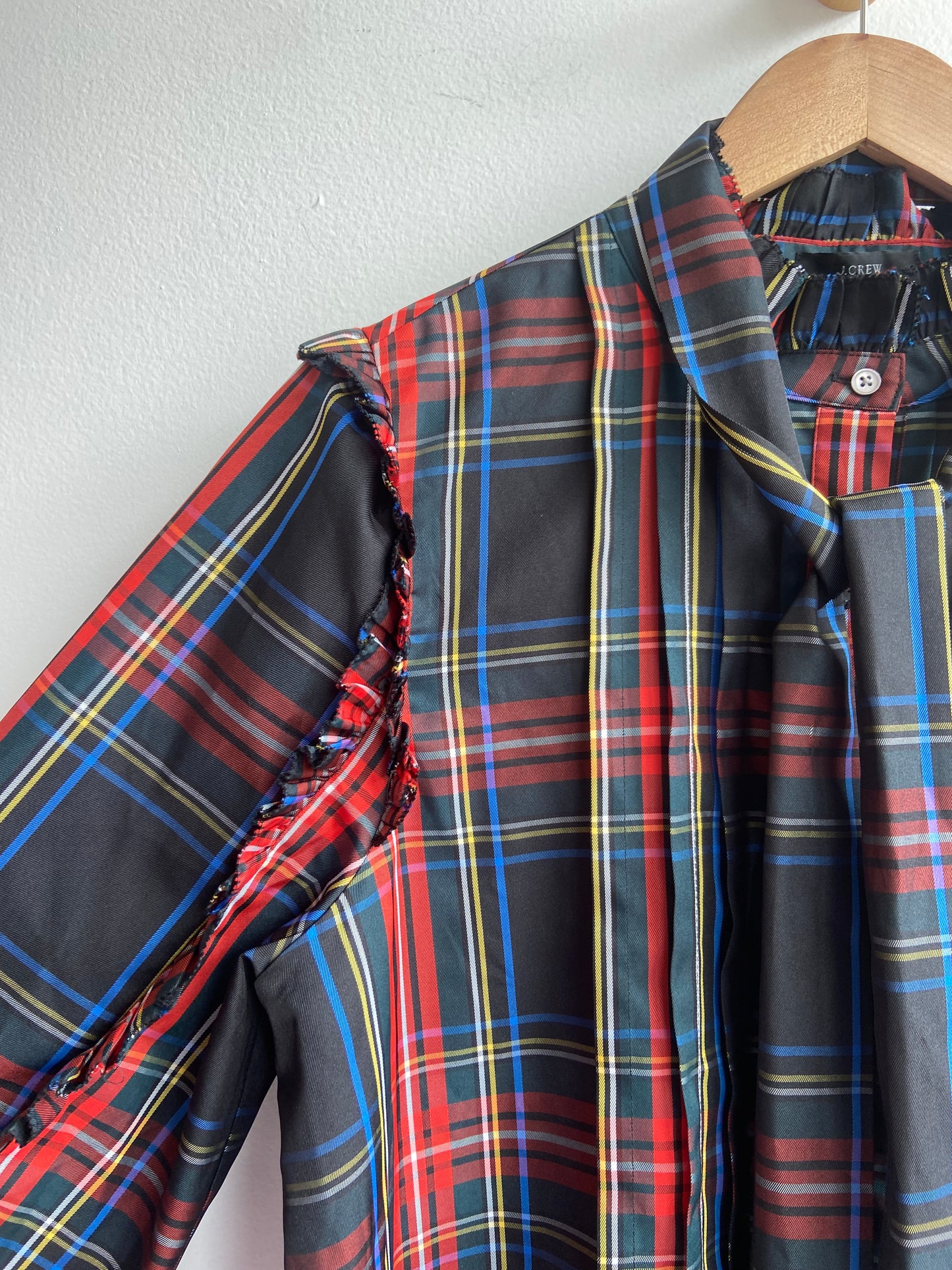 Plaid Tunic Dress with Buttons SS1-2