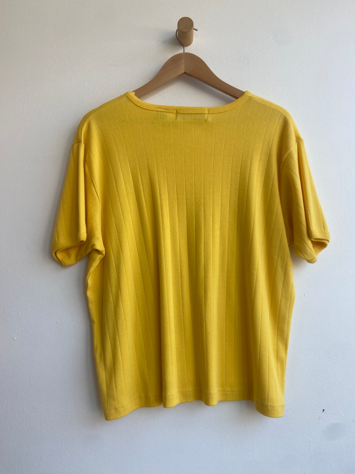 Yellow ribbed knit Tshirt SS3