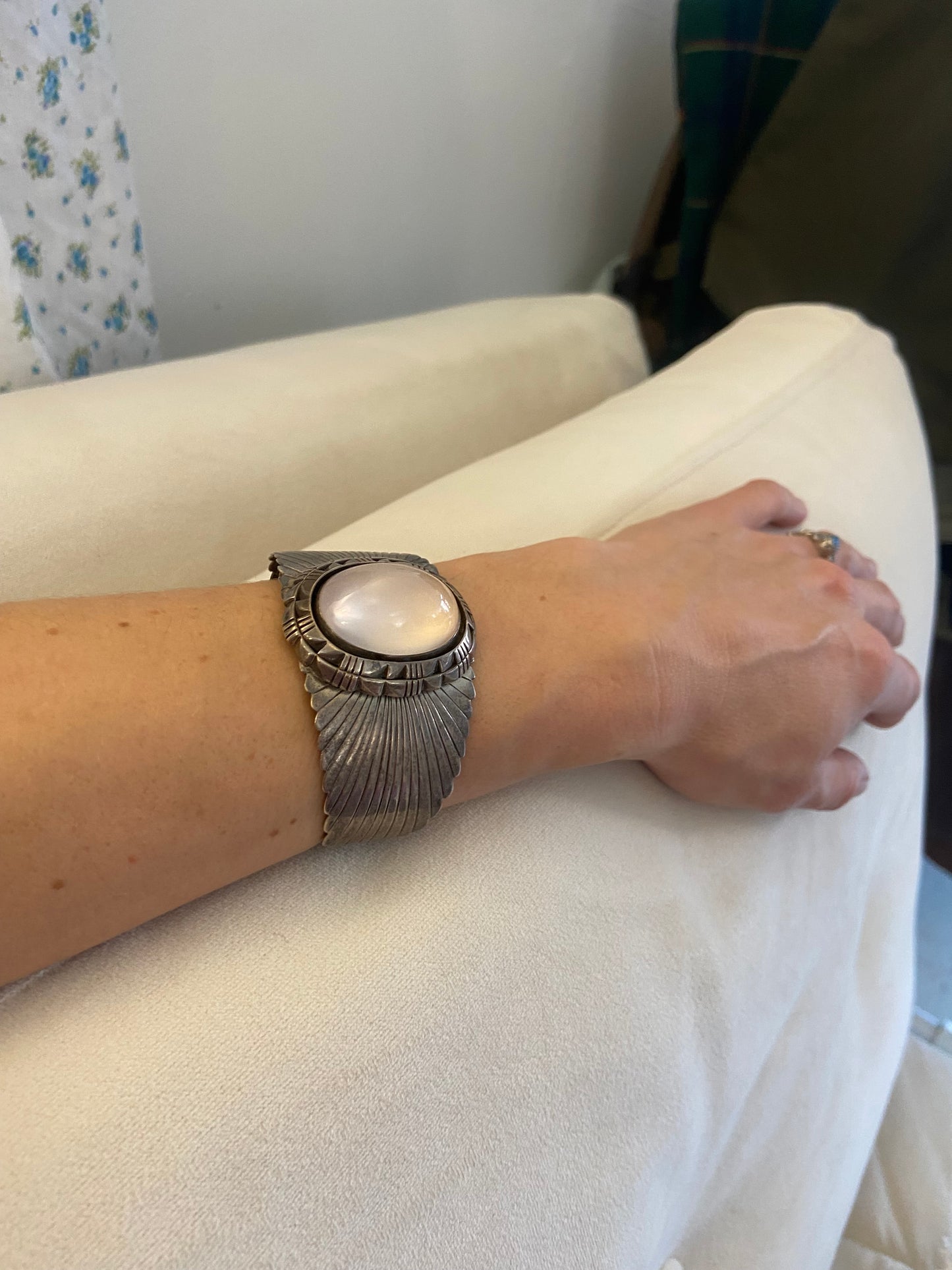 Sterling and quartz cuff