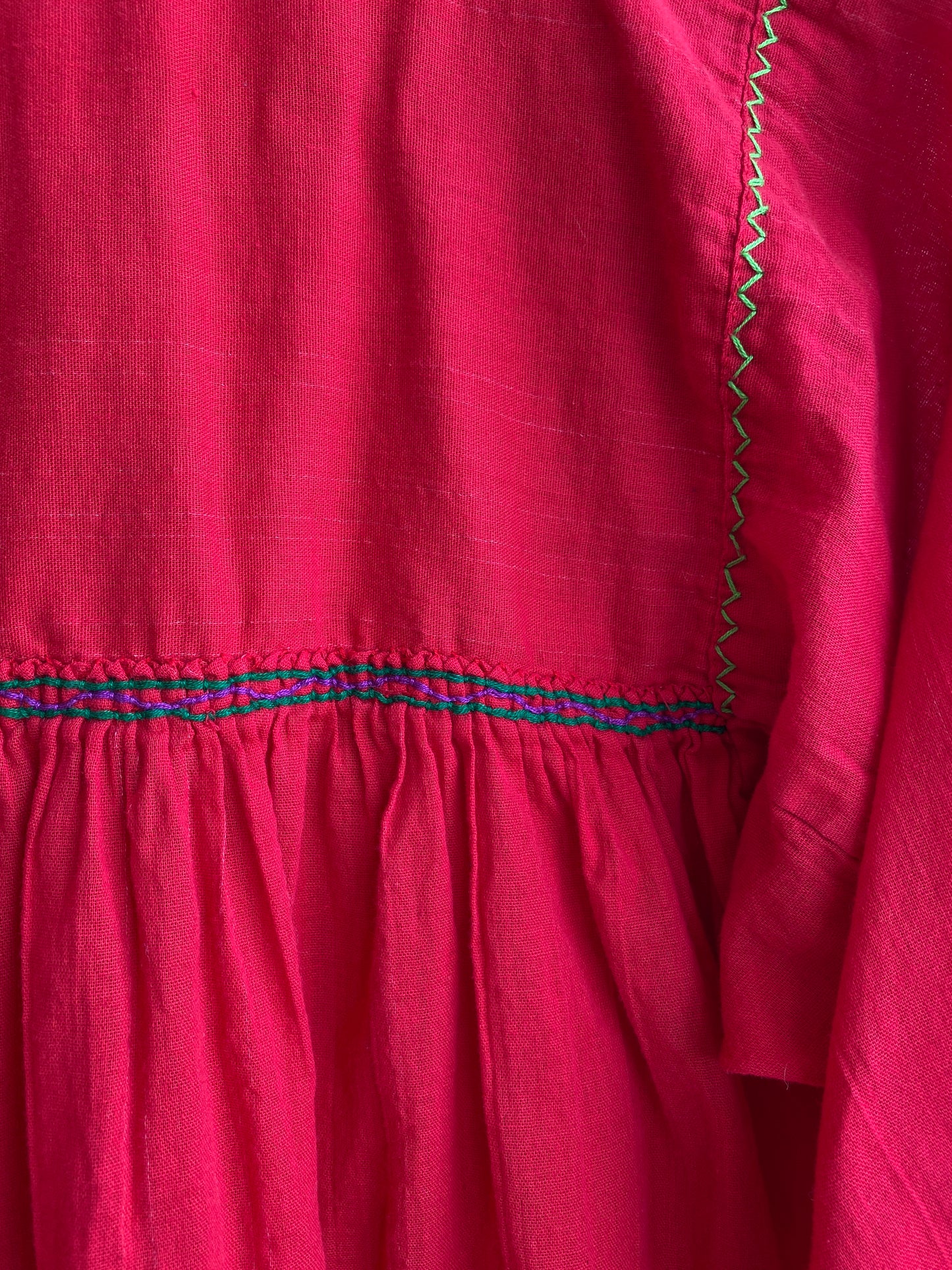 Red embroidered top SS1-2