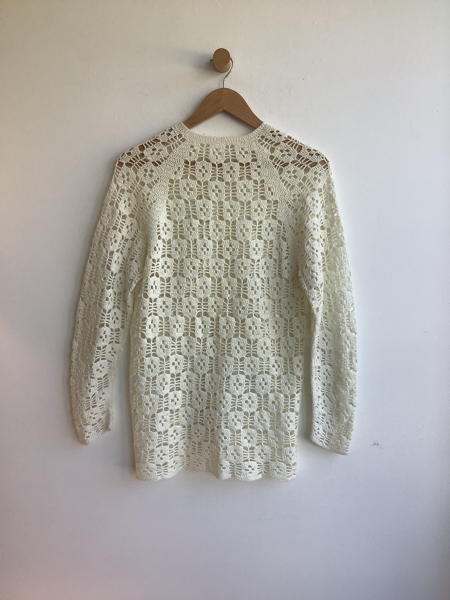 White crocheted cardigan SS1-2