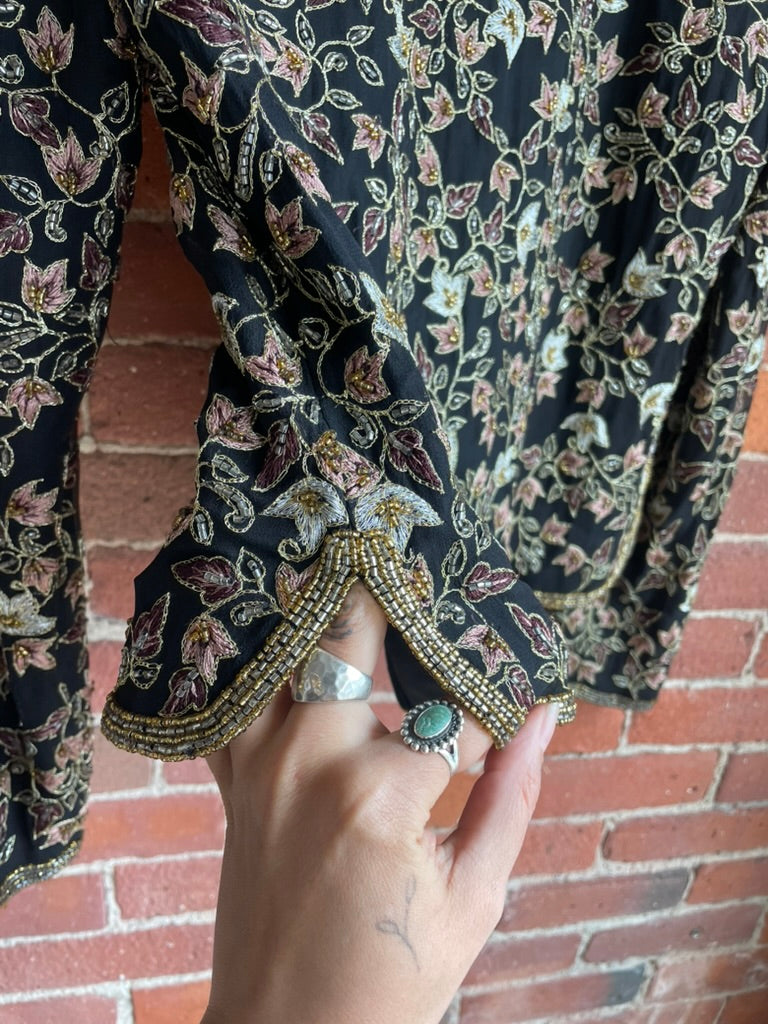 Vintage Silk Beaded Jacket SS1