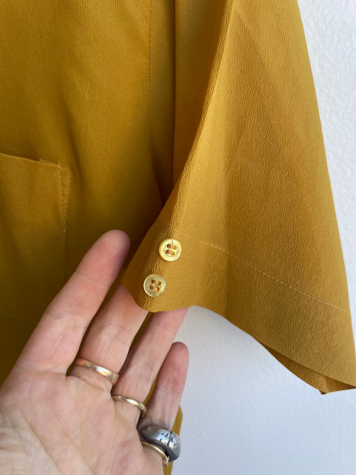 Mustard Short Sleeve Button-Up