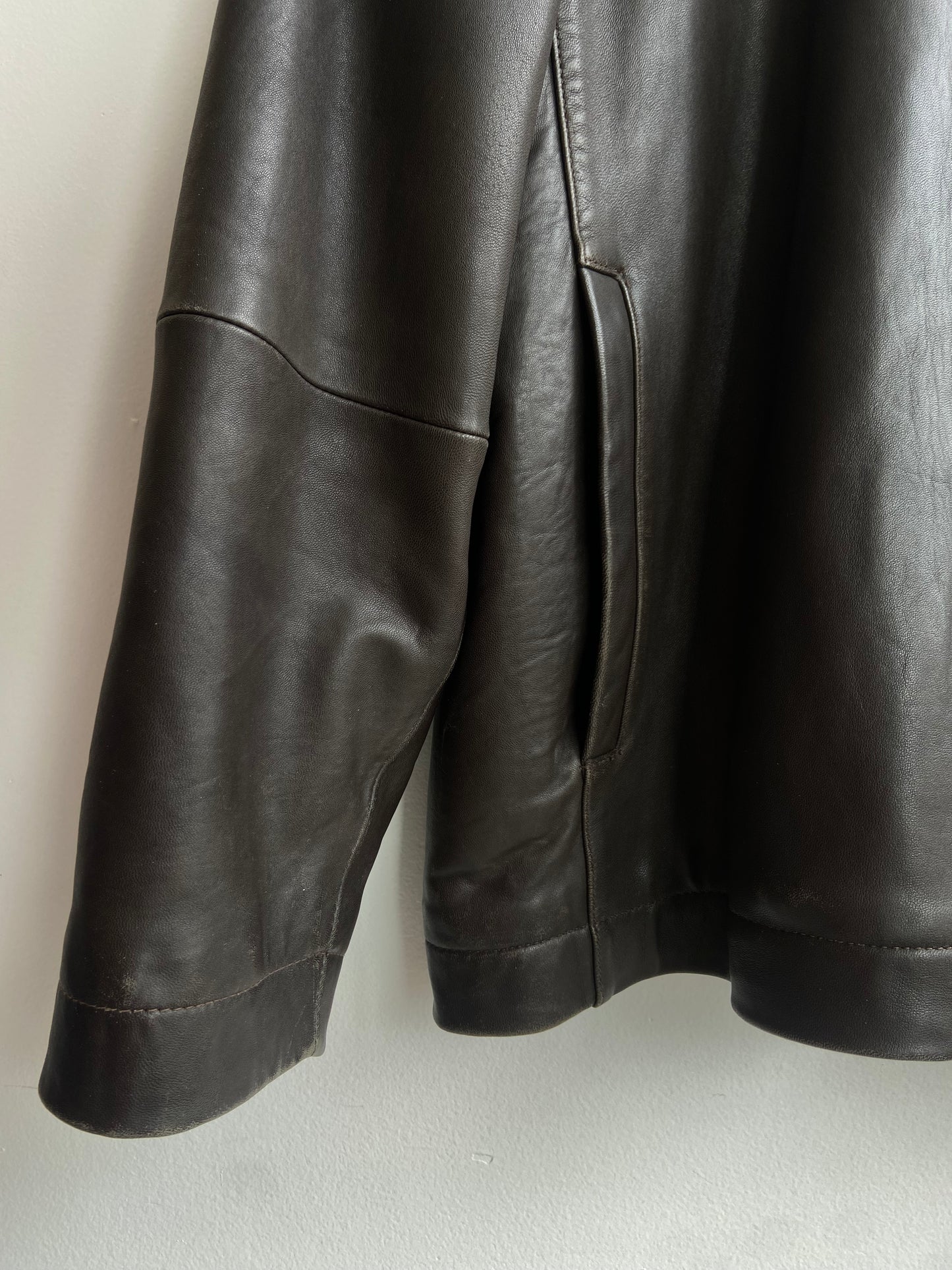 Super soft brown lamb skin leather jacket SS 1-3