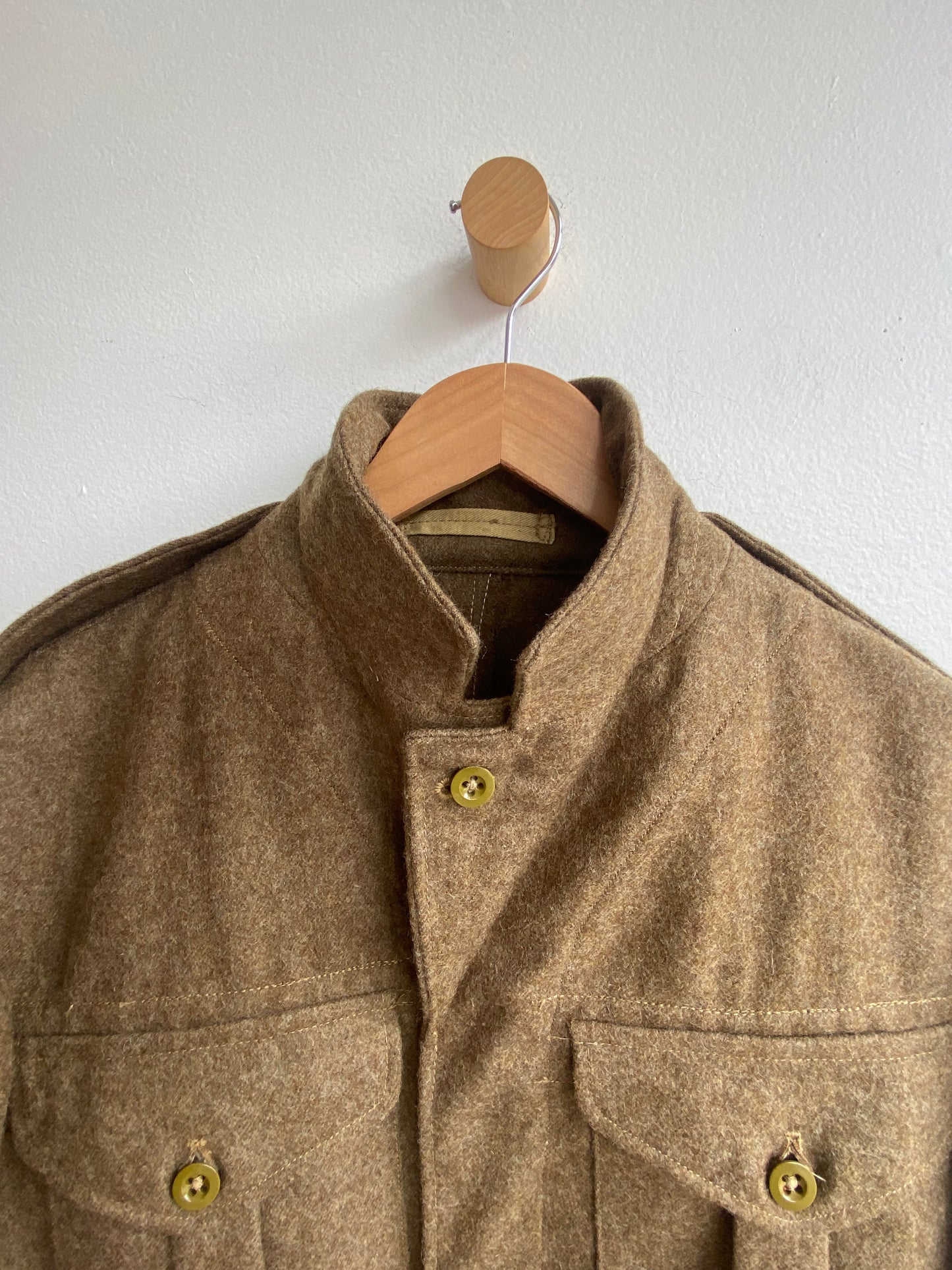 Vintage army green wool bomber jacket SS 1-2