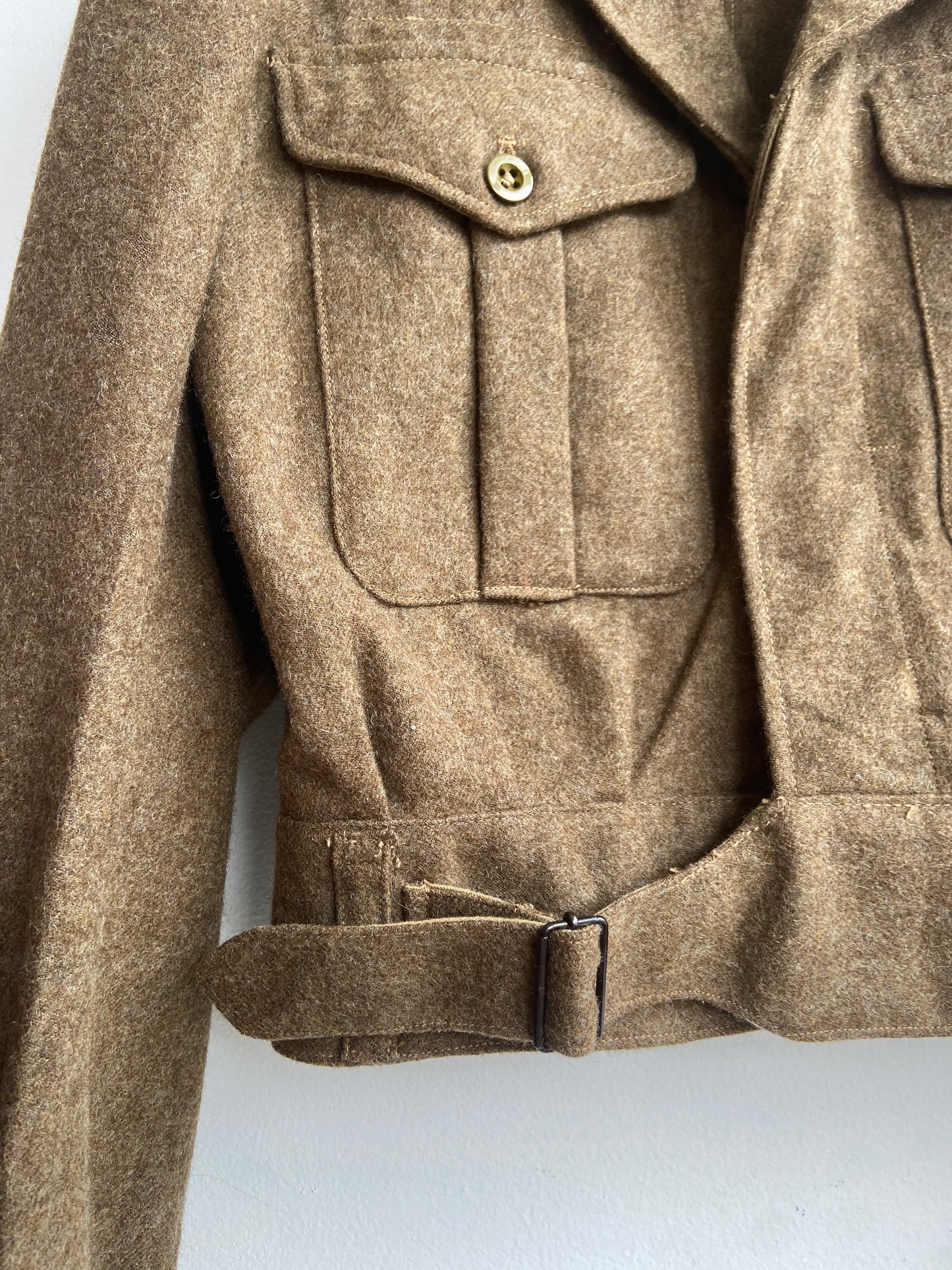 Vintage army green wool bomber jacket SS 1-2