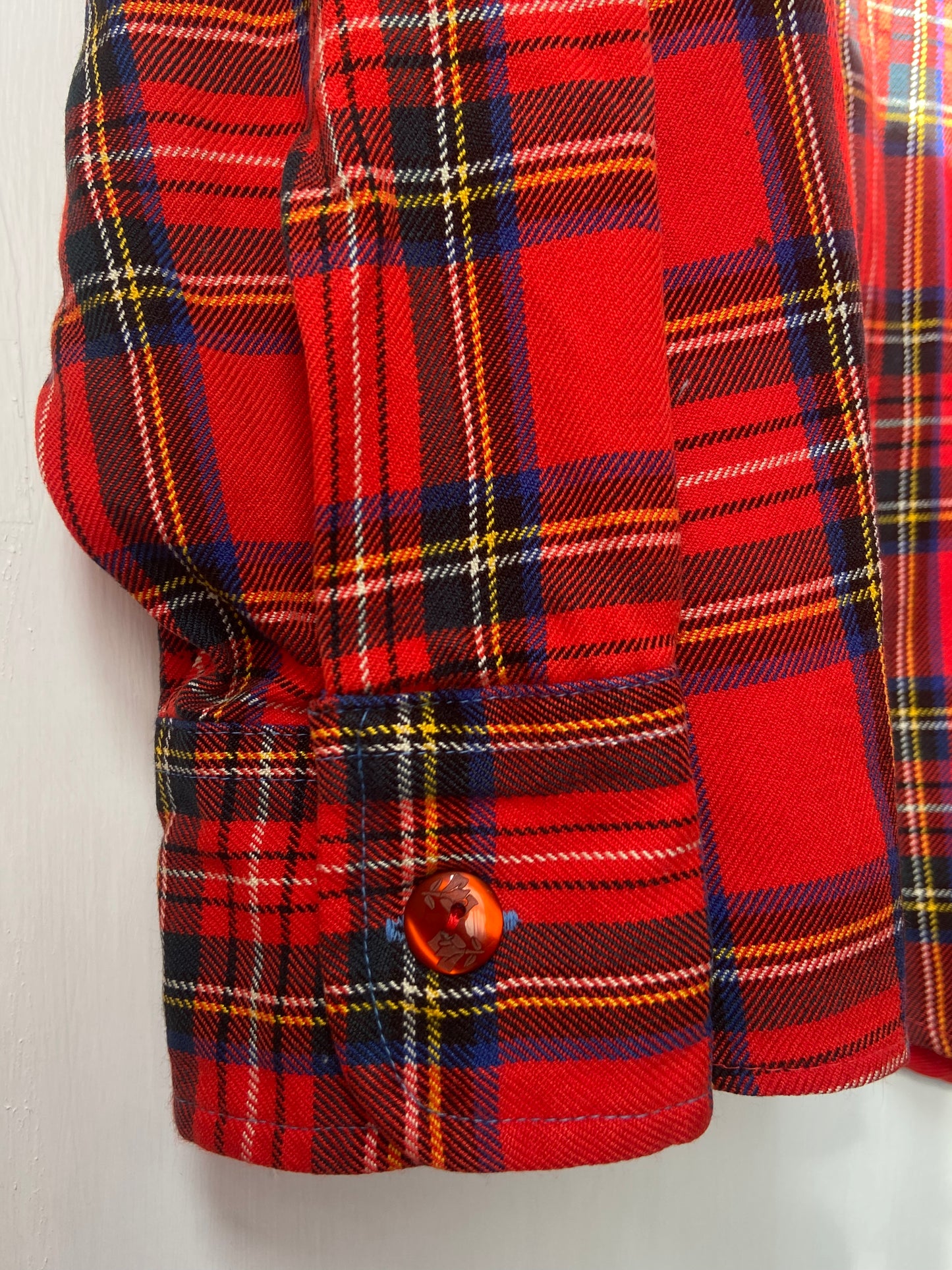 Vintage Sears field master plaid button up SS 1-2