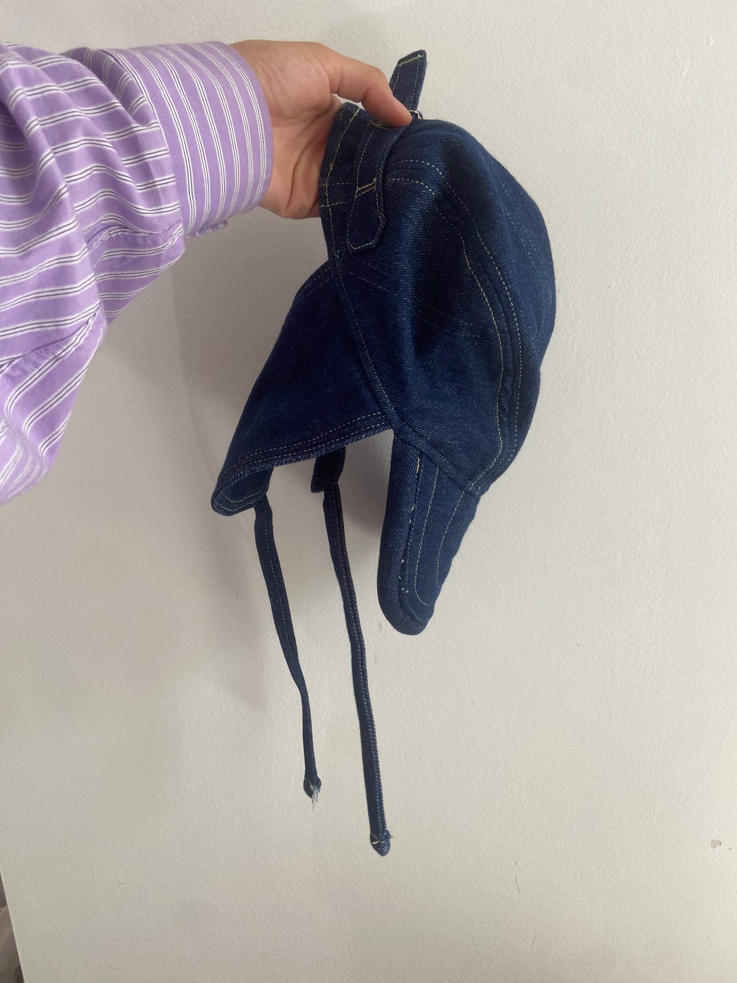 Marked down from $135: Denim camp cap
