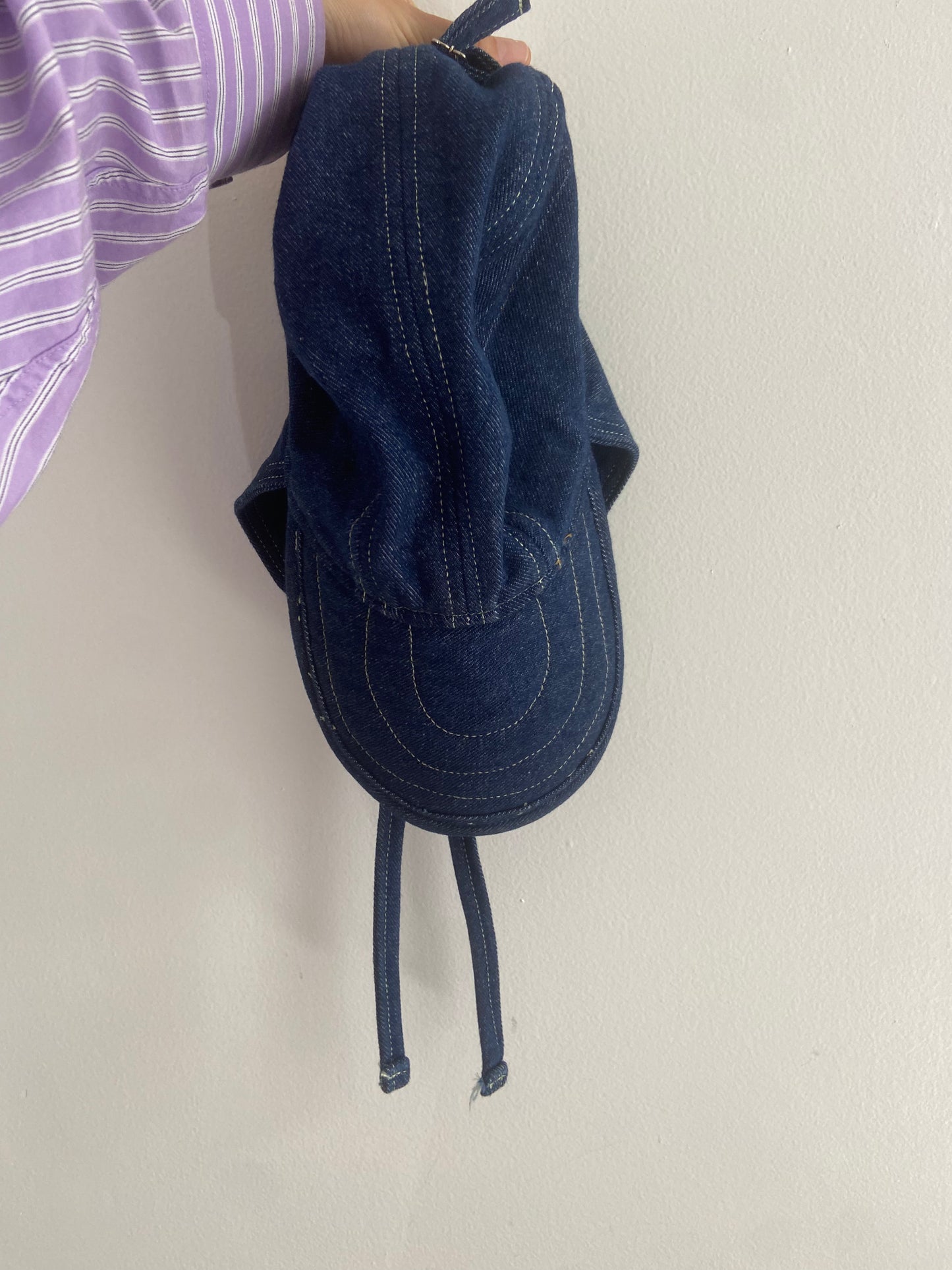 Marked down from $135: Denim camp cap