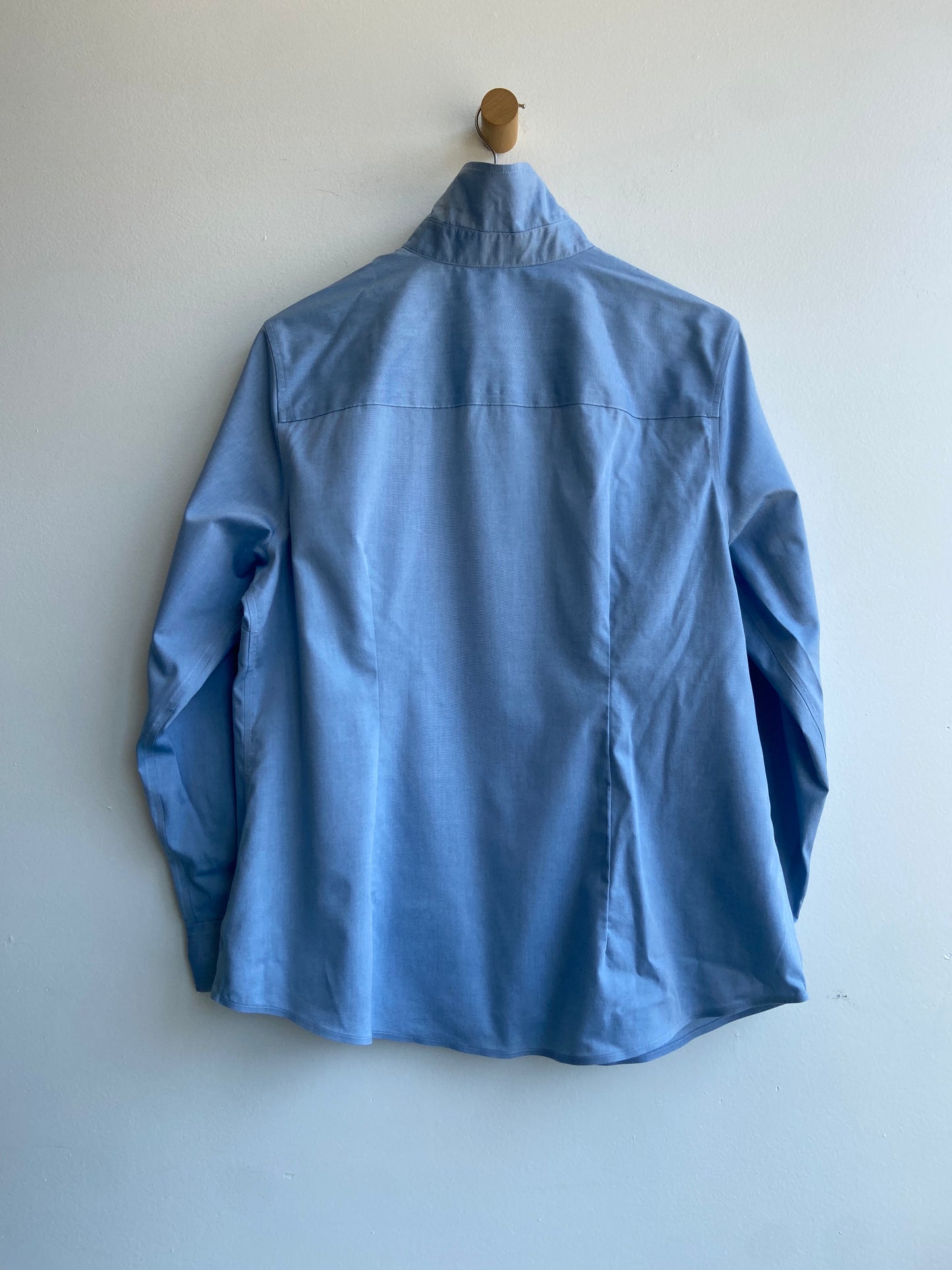 Blue cotton button-up SS 2