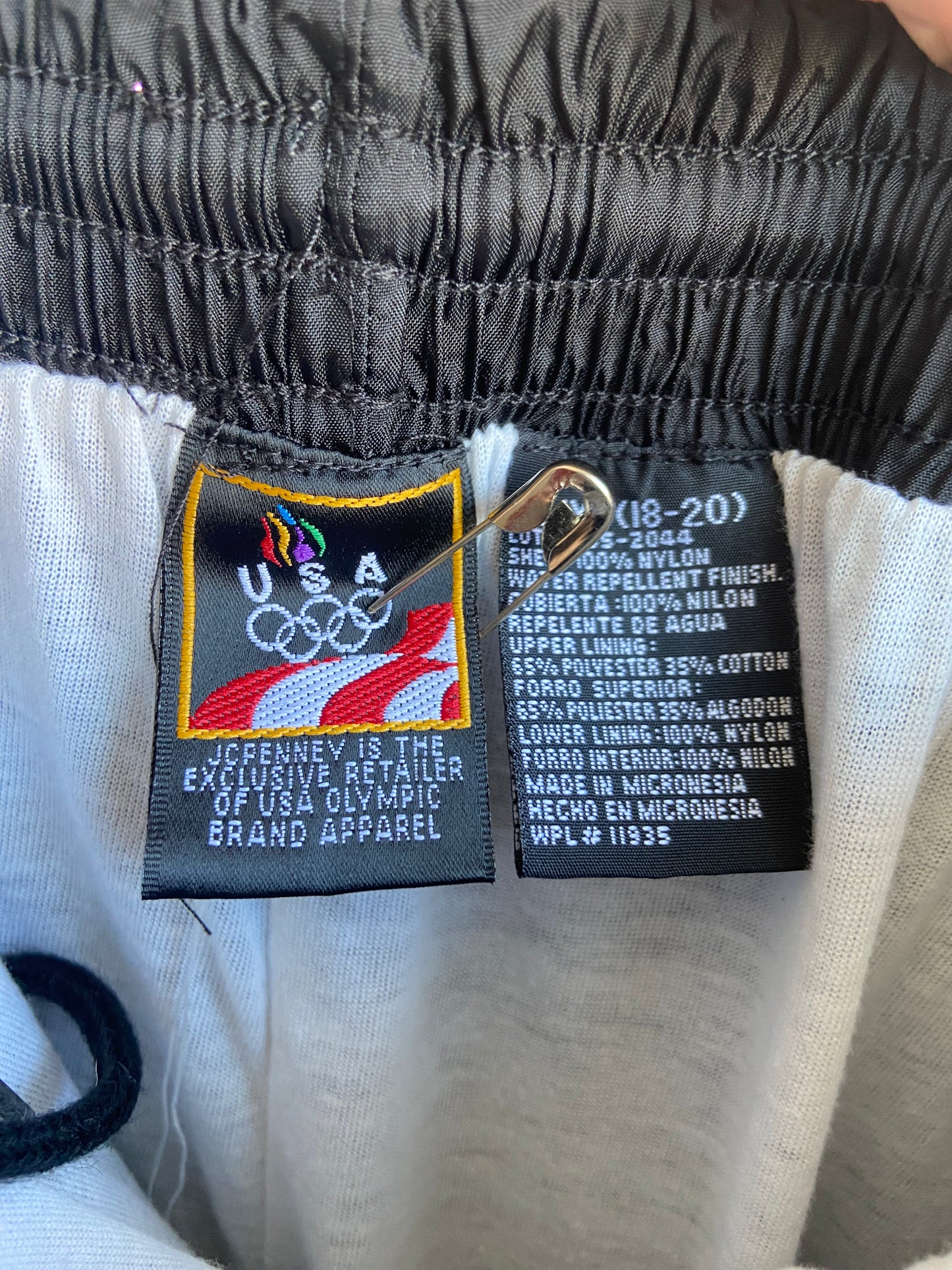 Black USA windbreaker pants SS 1-2