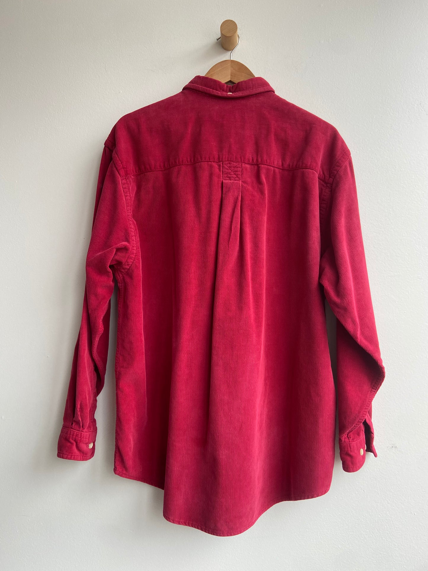 Red corduroy button-up SS 3
