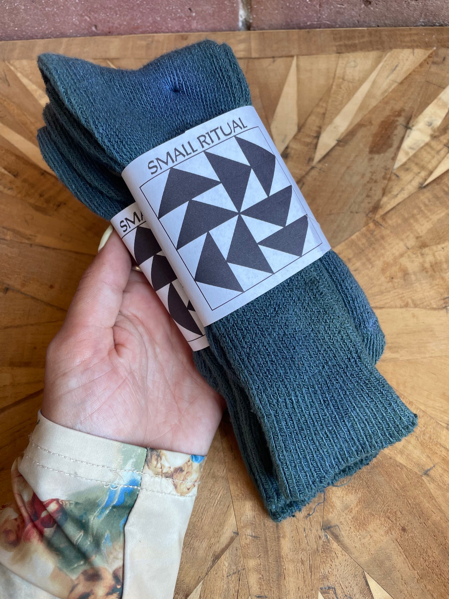 Small Ritual Hand Dyed 100% Cotton Socks