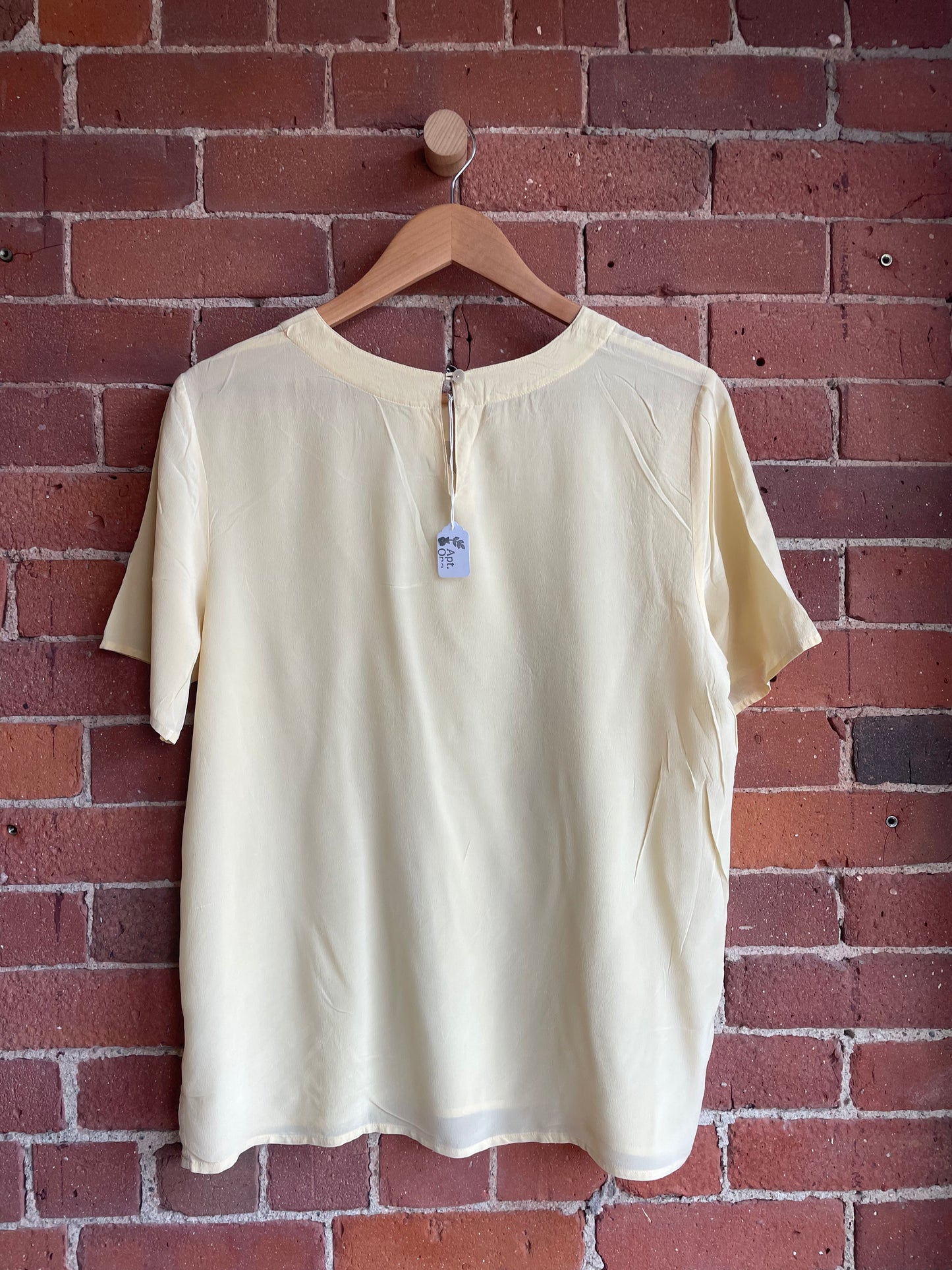 Vintage Silk Light Yellow Top SS2