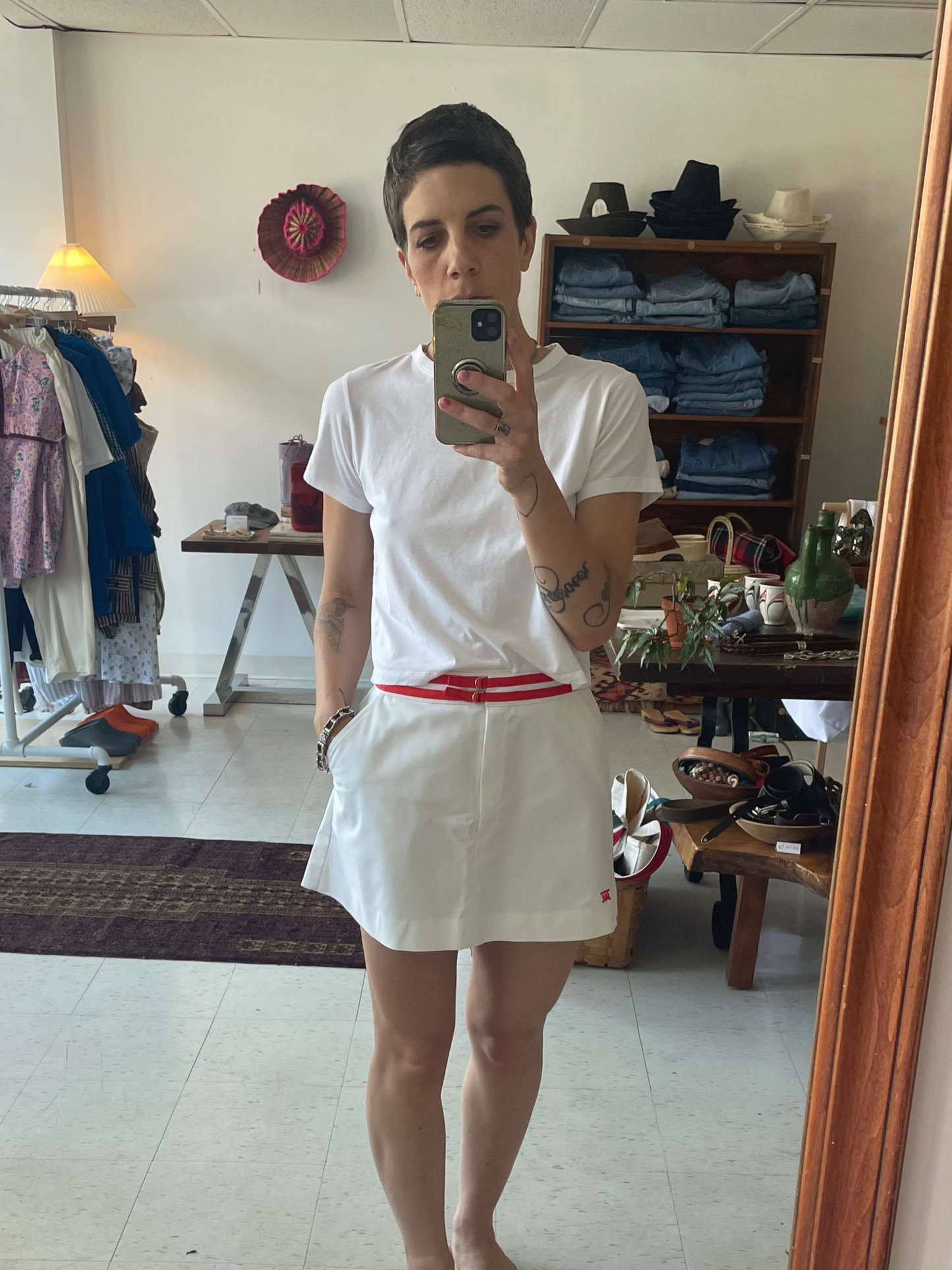 White and red tennis skirt SS 1
