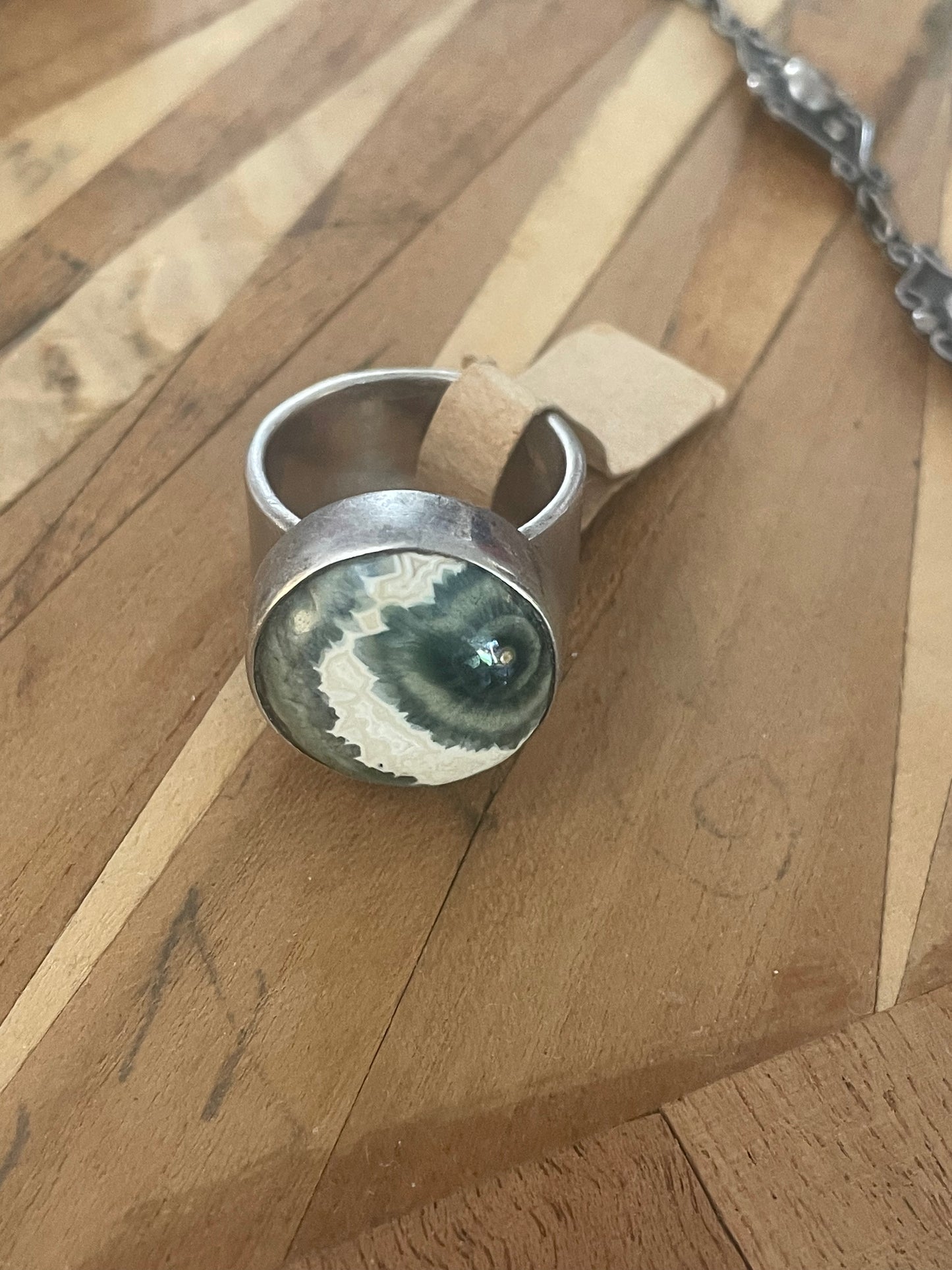 Cat-Stone and Silver Ring