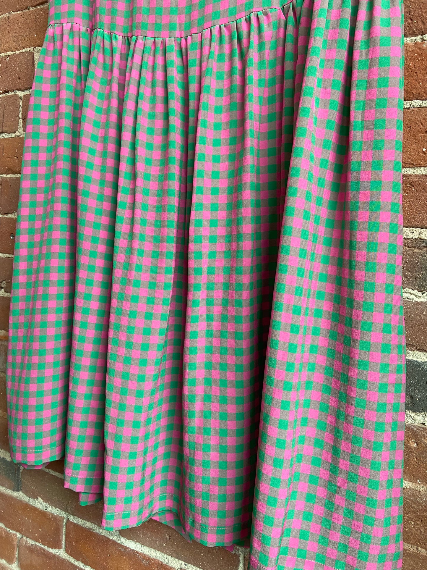 Caro Editions silk pink and green frock SS 3