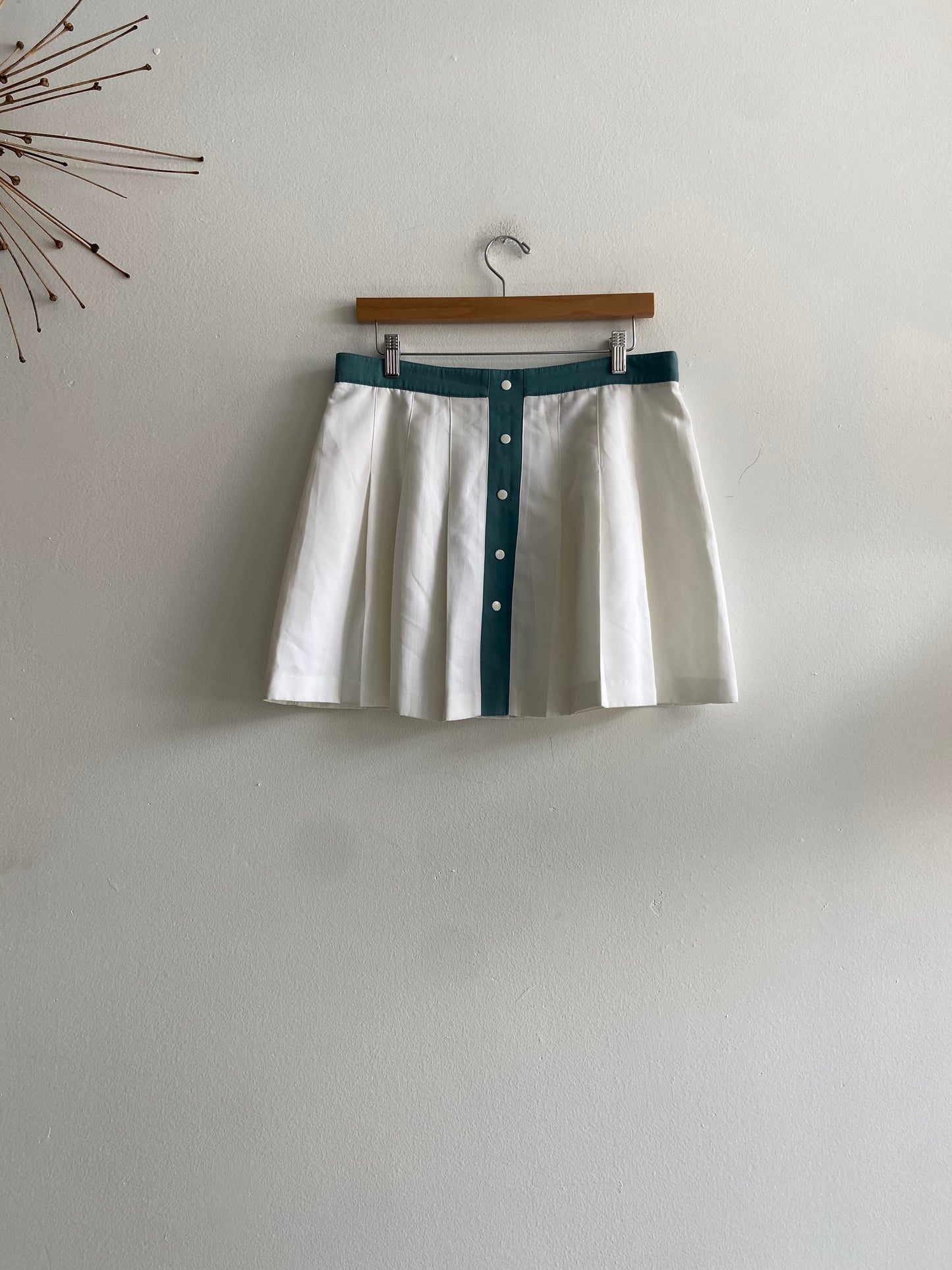 White with teal tennis skirt SS 2