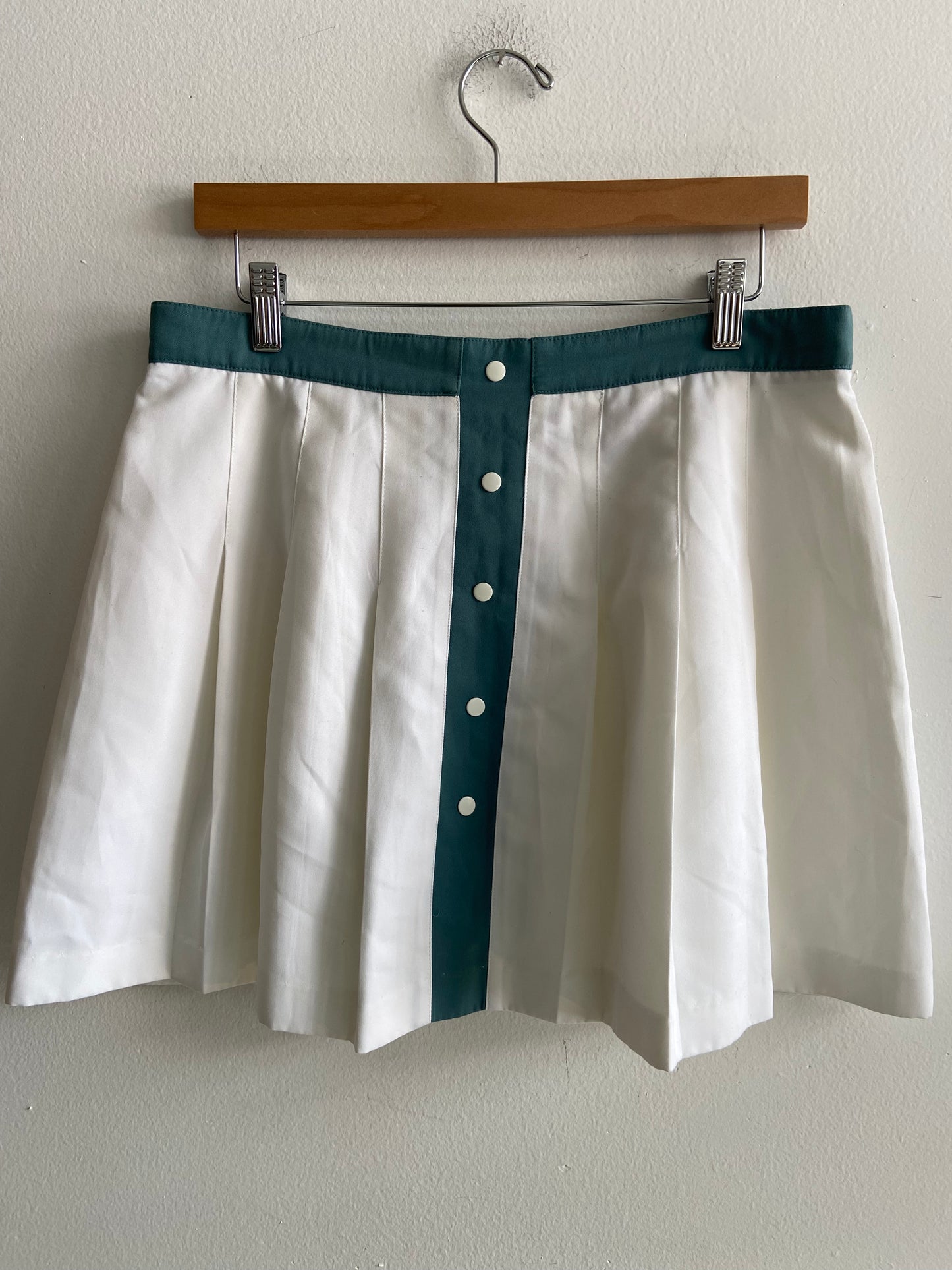 White with teal tennis skirt SS 2