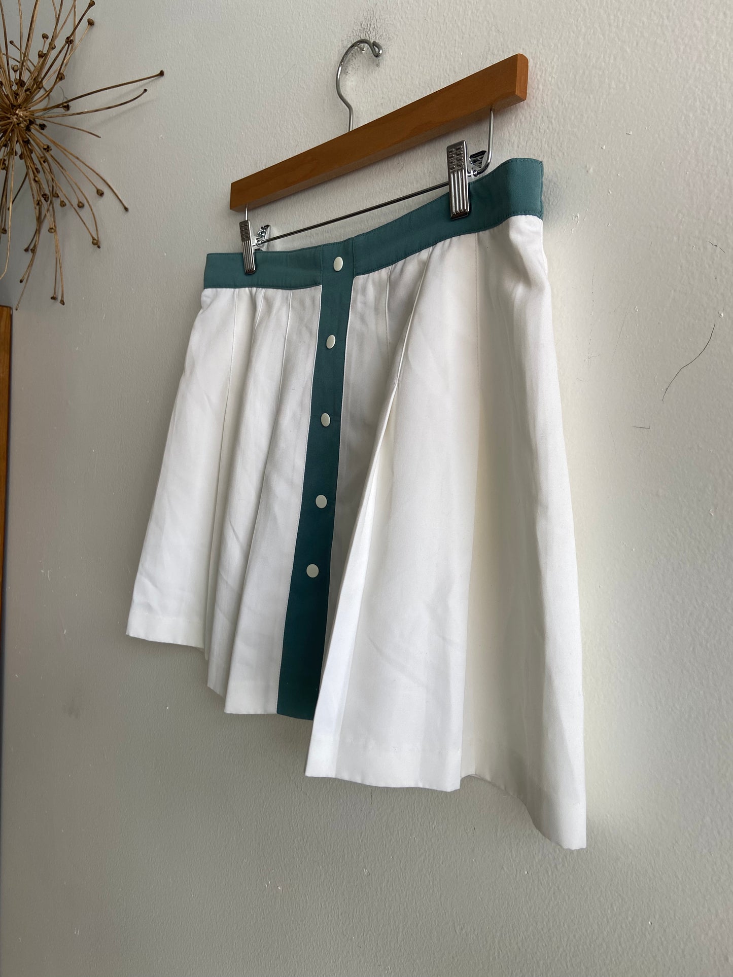White with teal tennis skirt SS 2