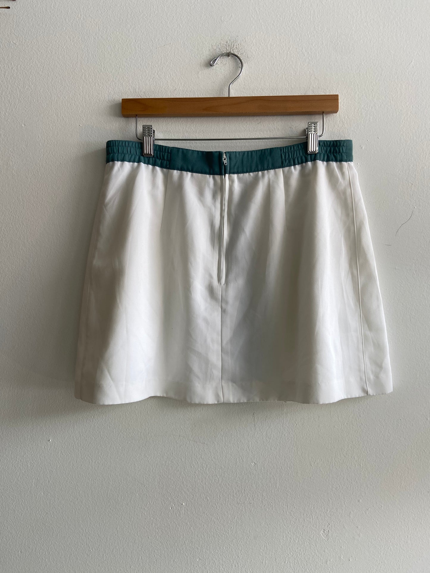 White with teal tennis skirt SS 2