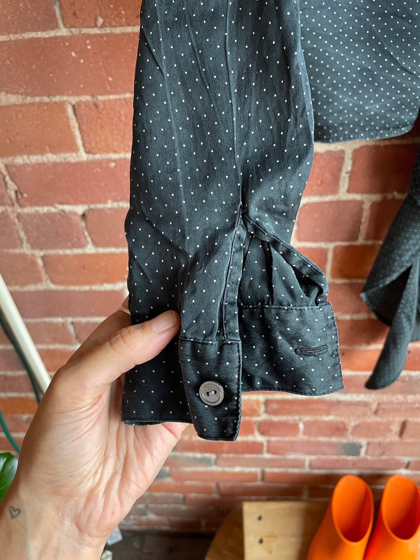 "Real Clothes" Silk Subtle Polka Dot Blouse SS1-2