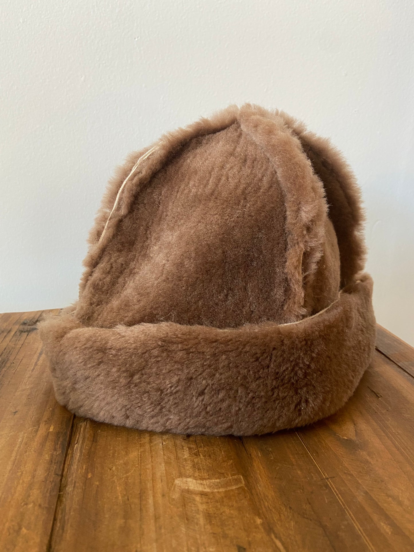 Handmade shearling hat #4