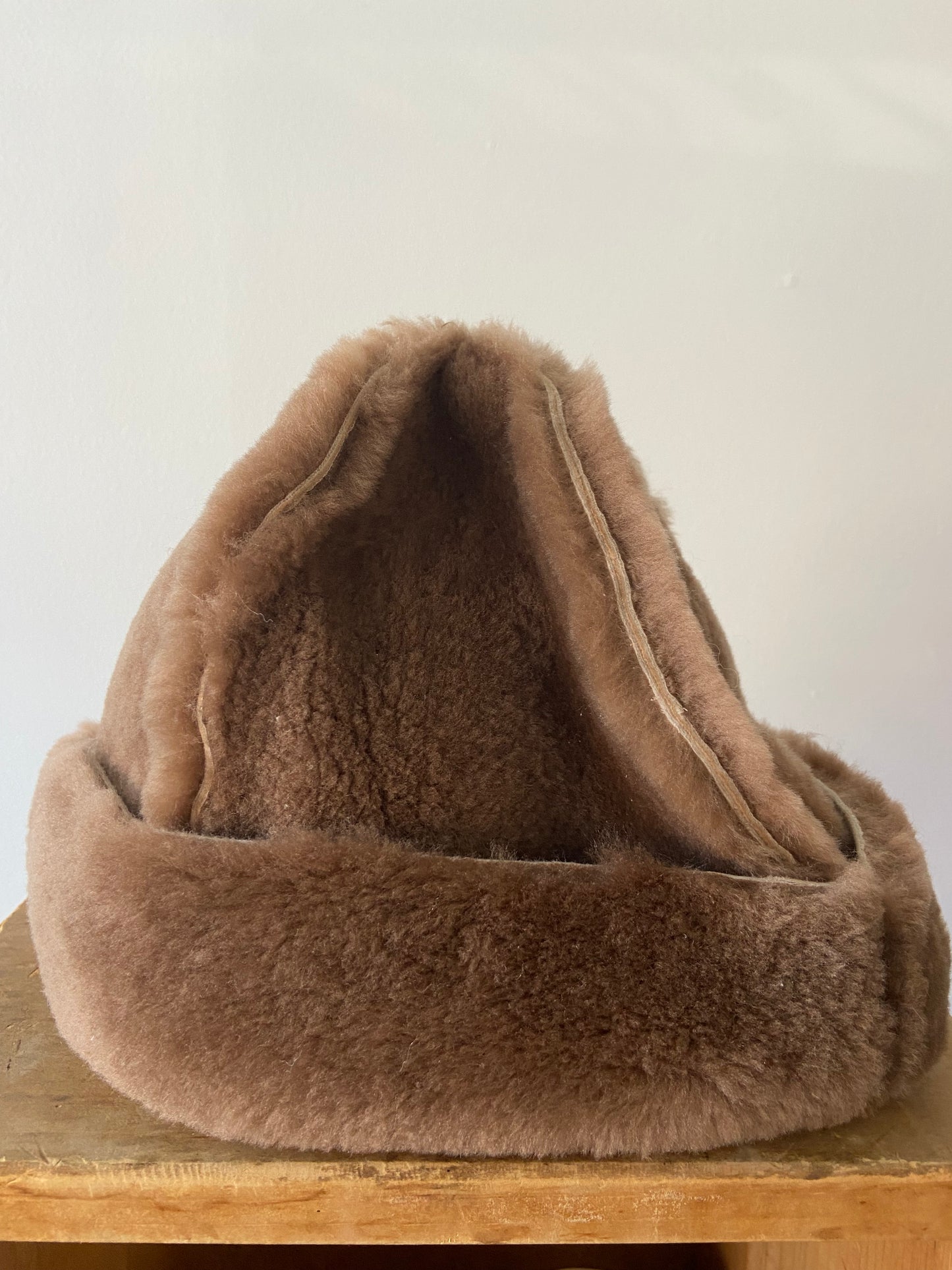 Handmade shearling hat #4