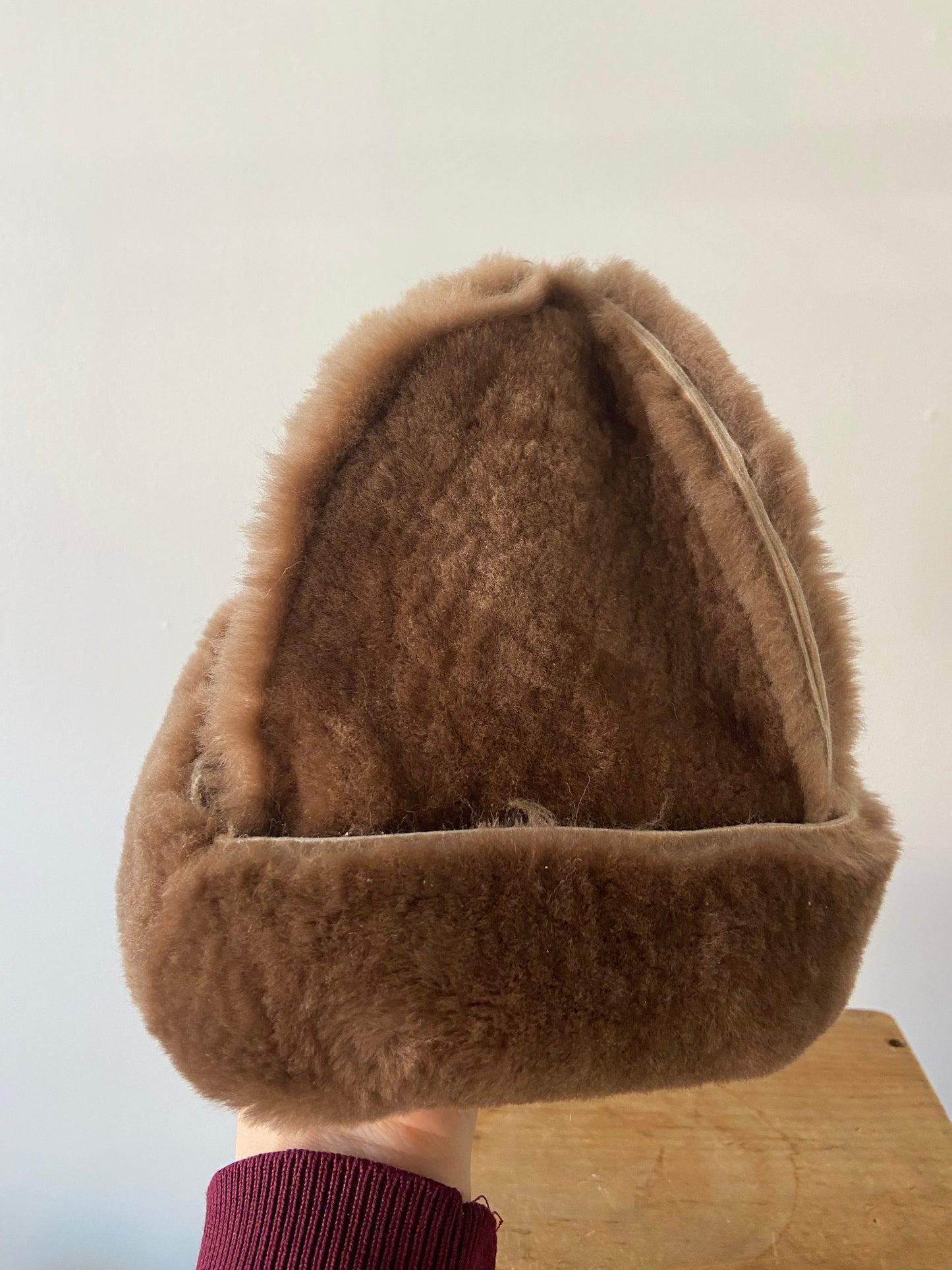 Handmade shearling hat #4