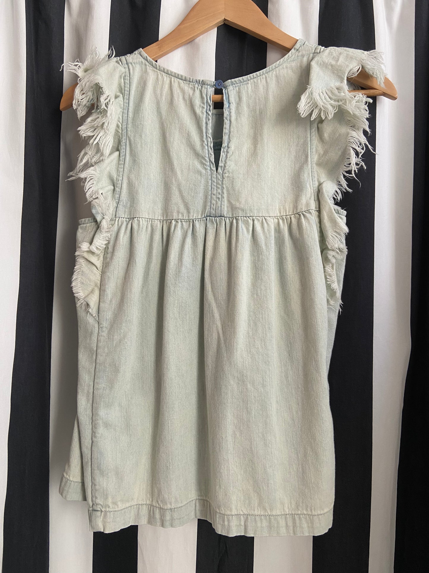 Little. Ones denim fringe jumper size 6/7