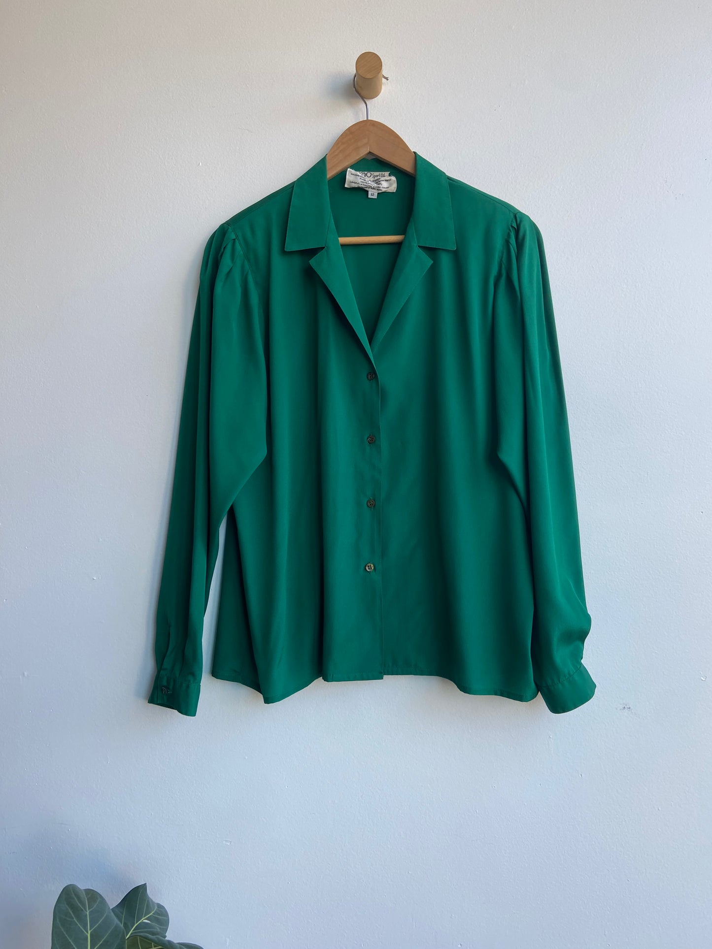 Emerald green blouse SS 1-2