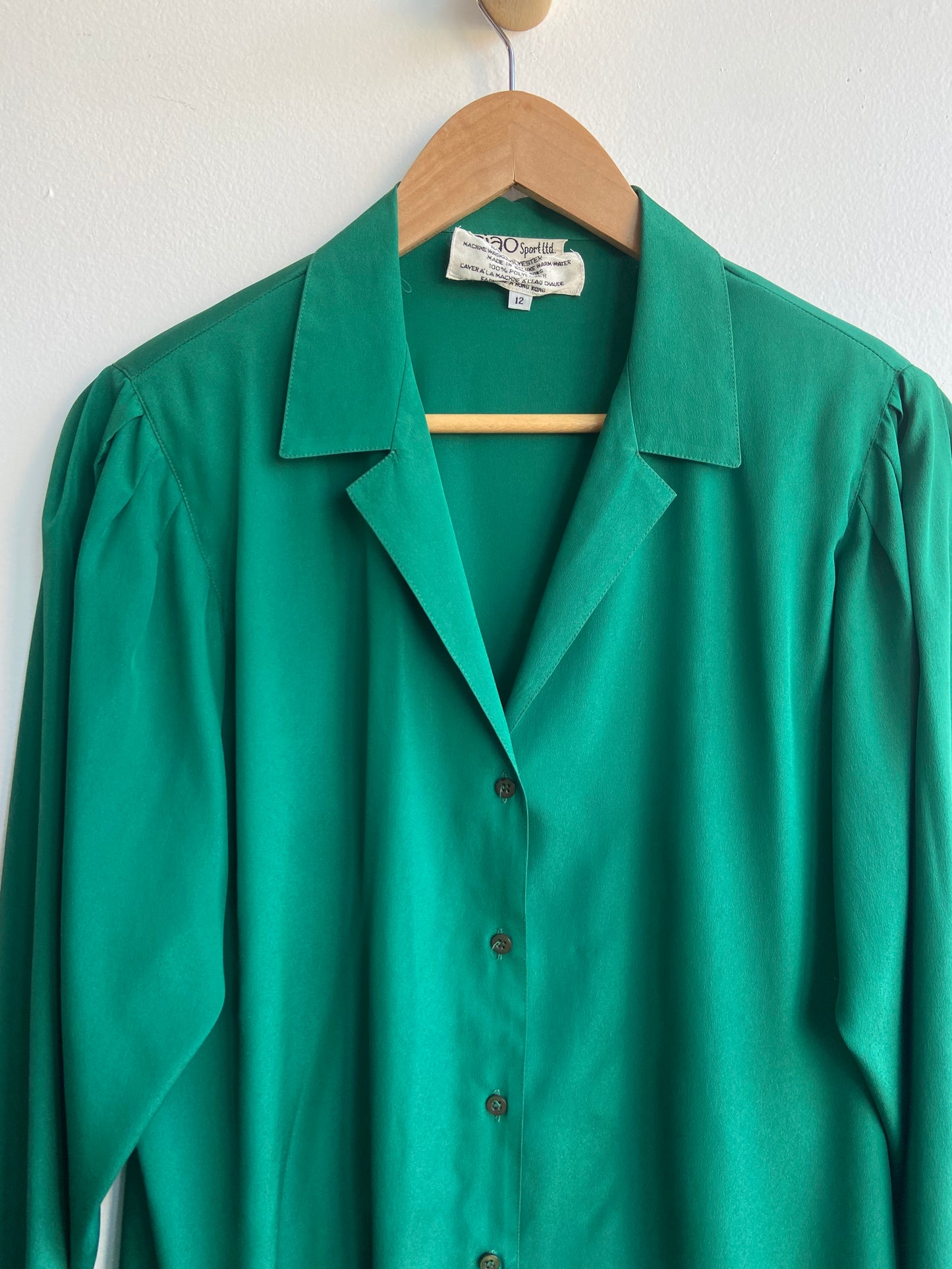 Emerald green blouse SS 1-2