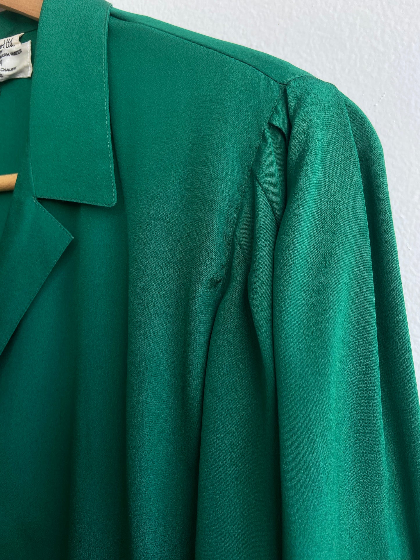 Emerald green blouse SS 1-2