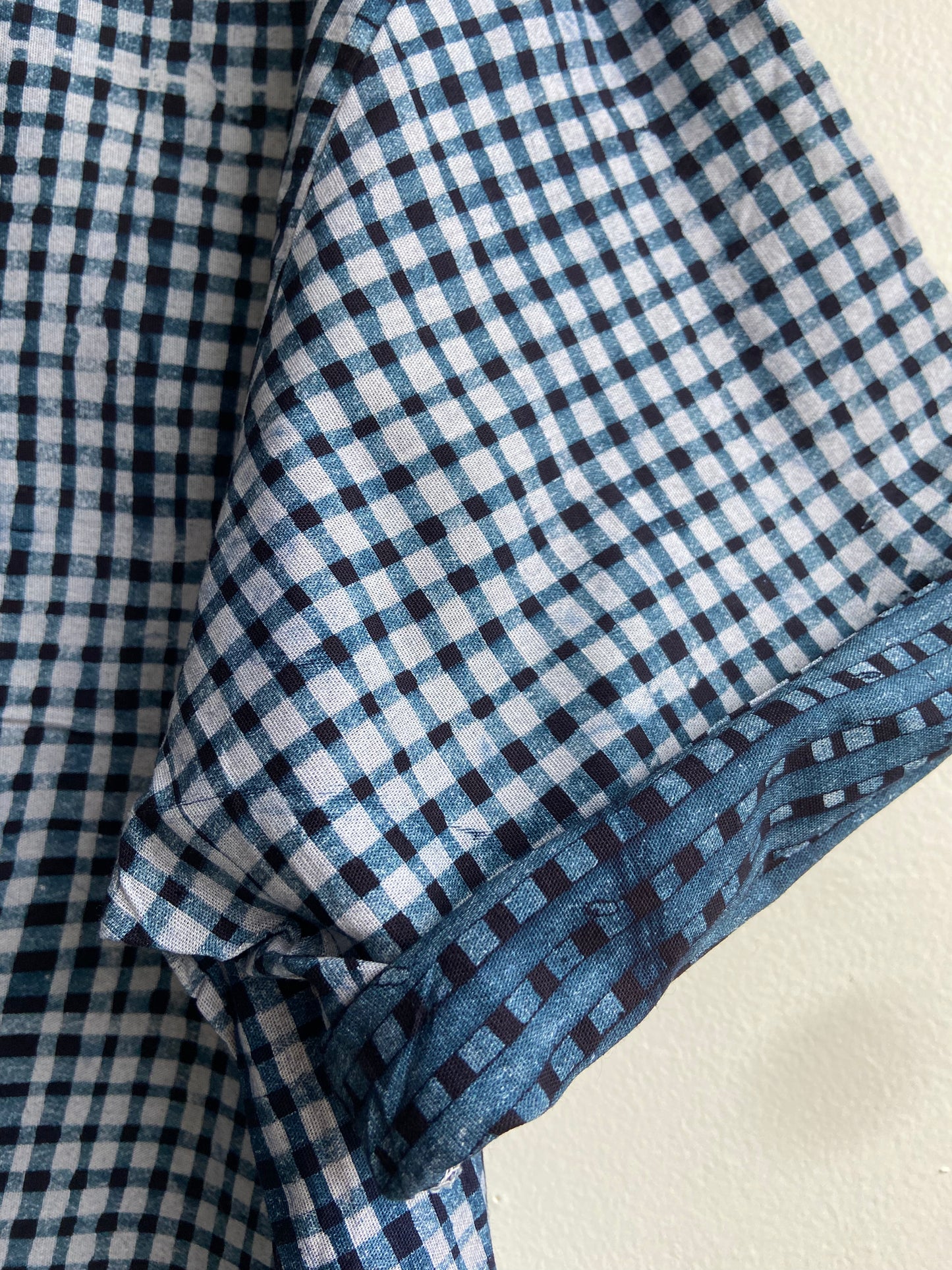 Fahari Bazaar Sudi Short set blue grid SS 1-3