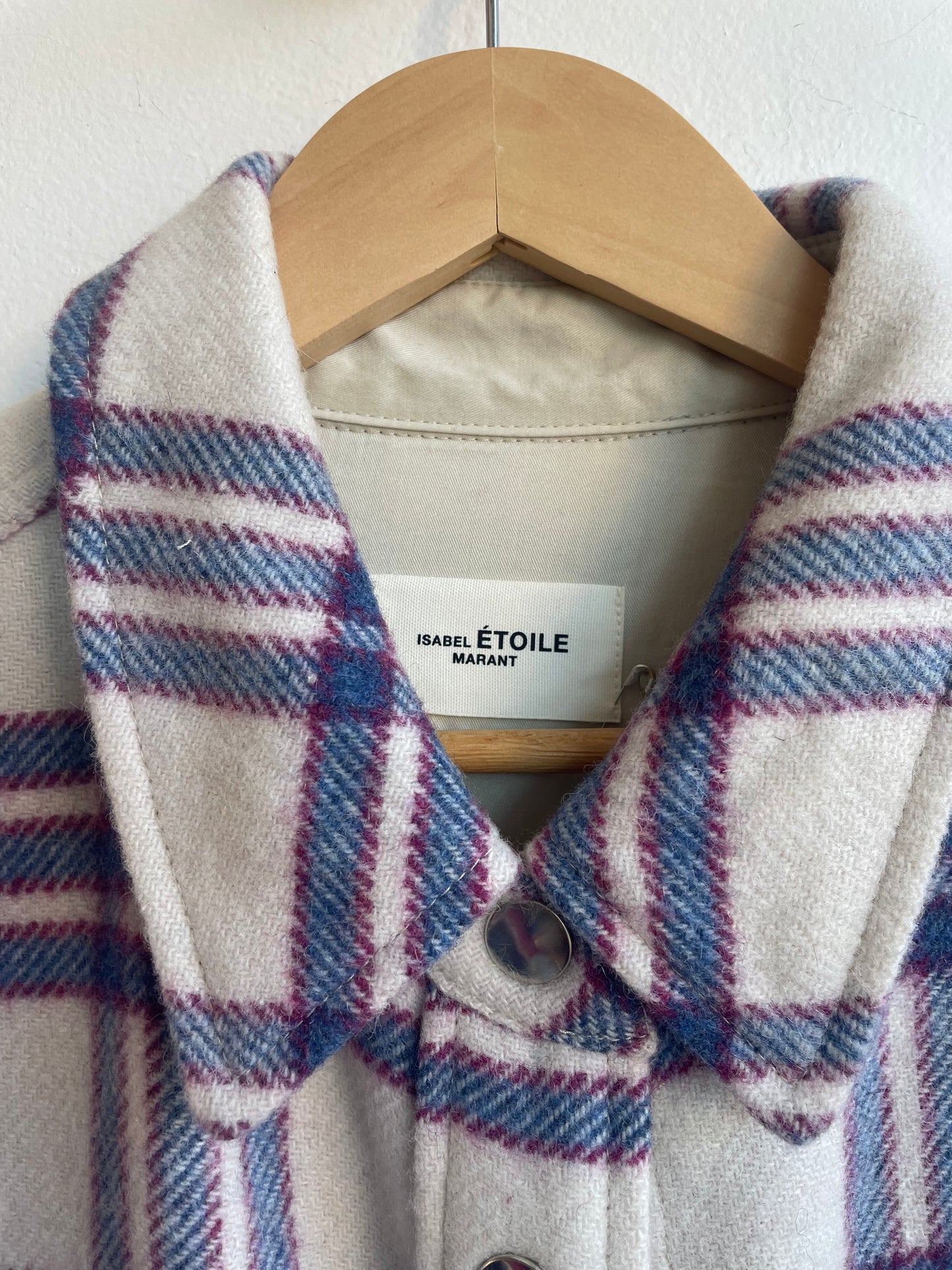 Isabel Mirant Full-Length Plaid Wool Cape Jacket SS1-2