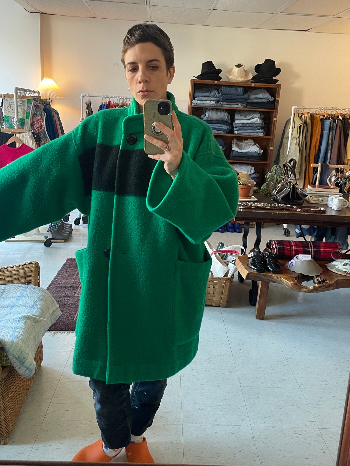 Molly's Emerald Green Winter Wool Coat SS1-2