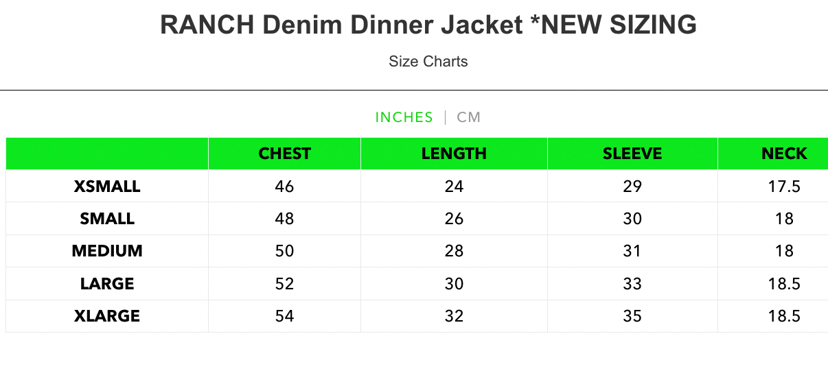 Meals ranch denim dinner jacket SS 1-3